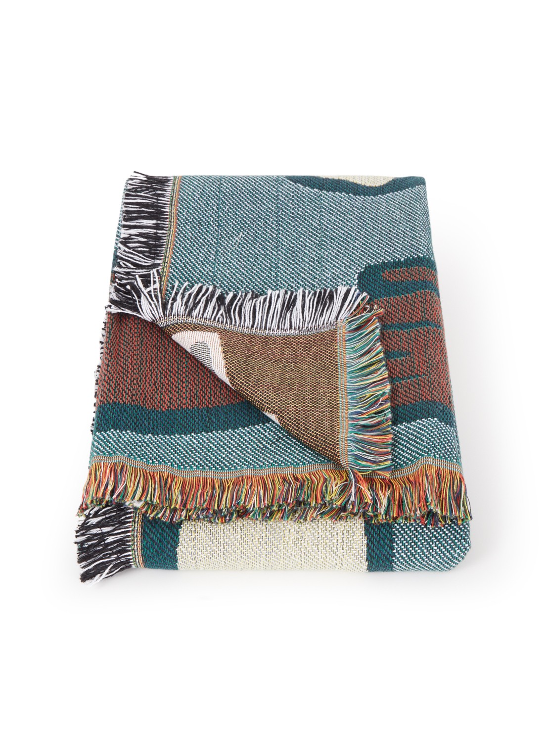 ferm LIVING Pose Tapestry wanddeken van  katoen 170 x 120 cm - voorkant 2 bruin