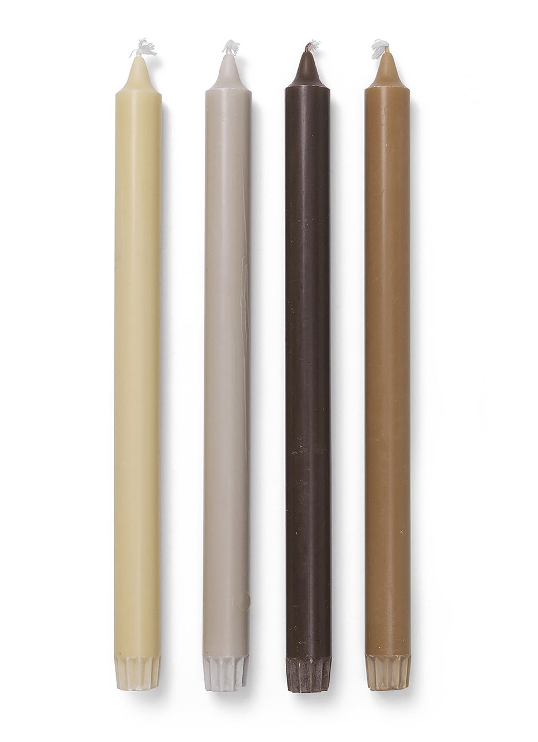 ferm LIVING Pure kaars set van 4 - voorkant multicolor