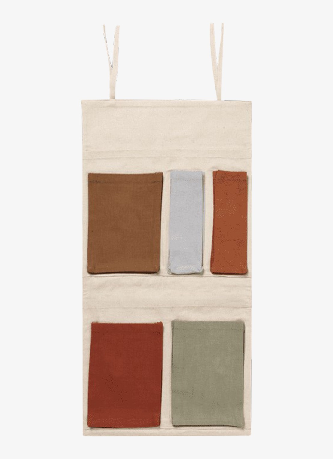 ferm LIVING Reiszak van canvas 27 x 32 cm - voorkant bordeauxrood