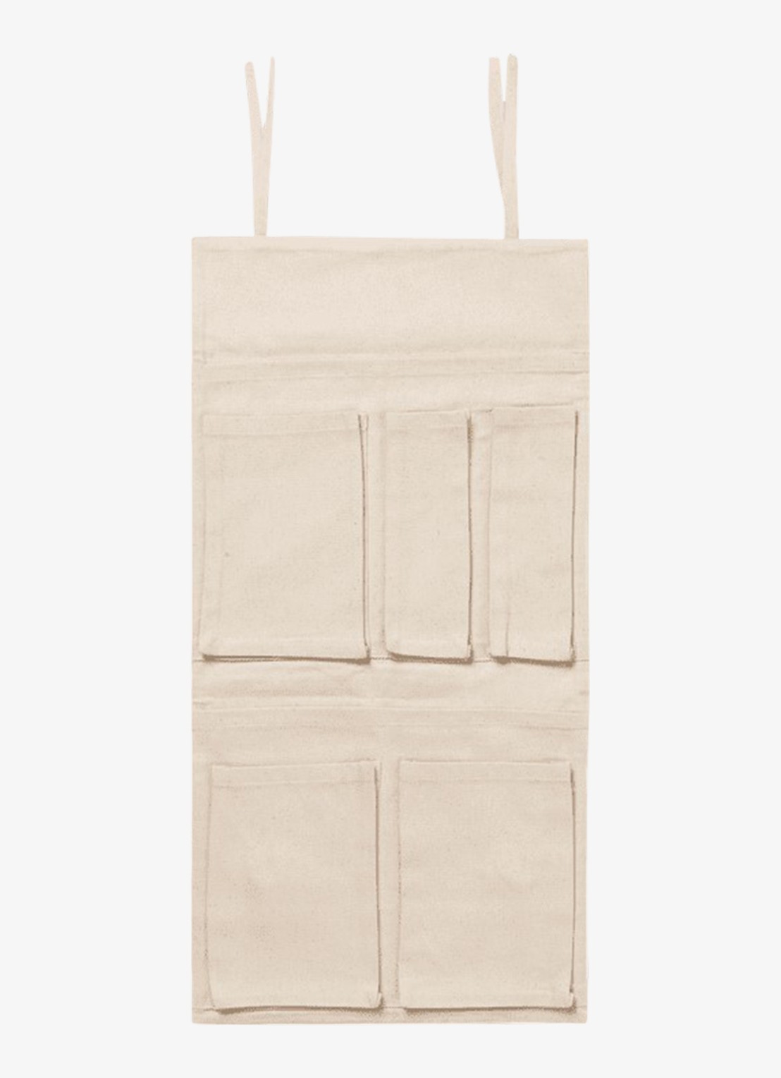 ferm LIVING Reiszak van canvas 27 x 32 cm - voorkant beige