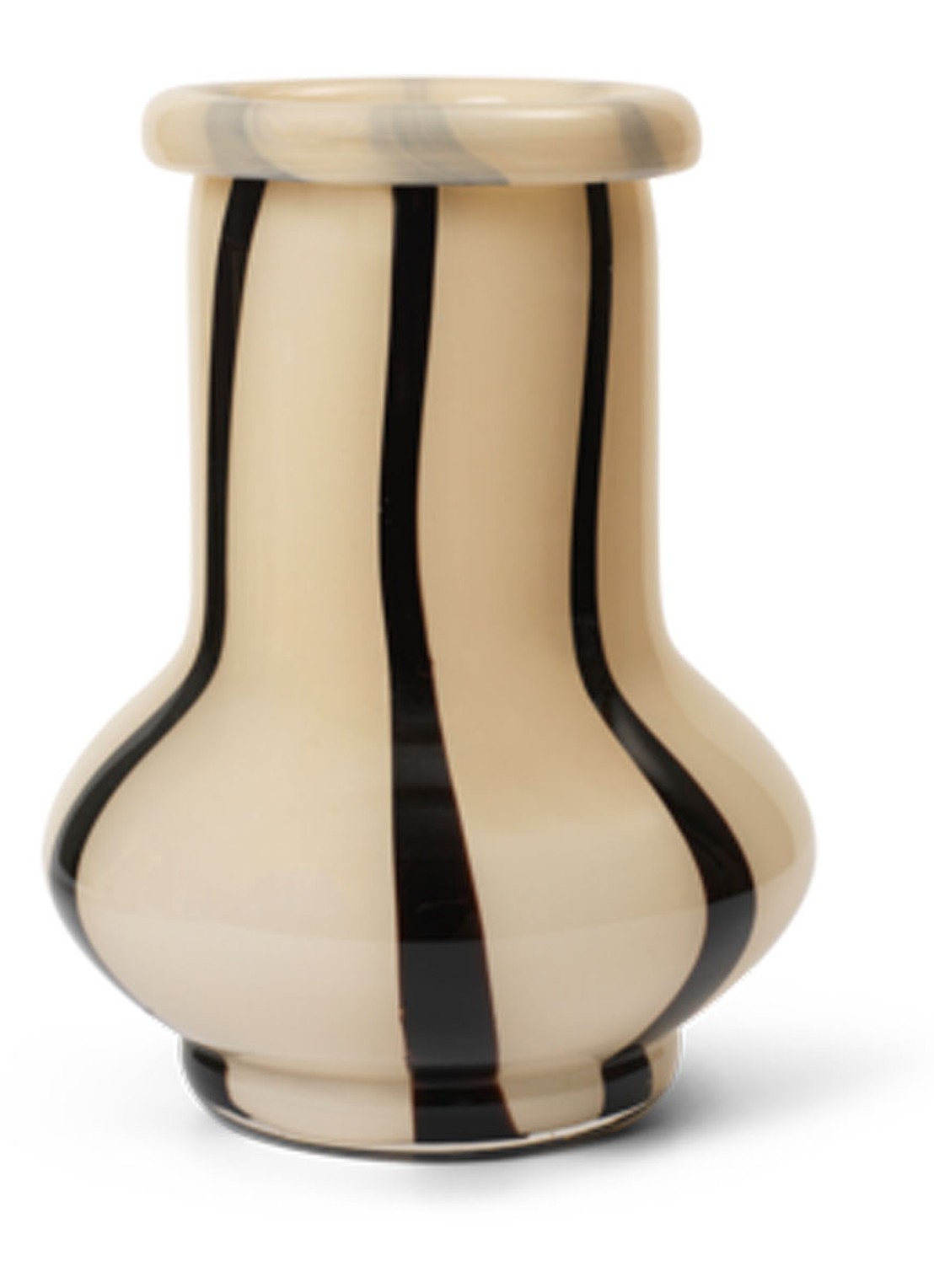 ferm LIVING Riban vaas 24 cm - voorkant beige