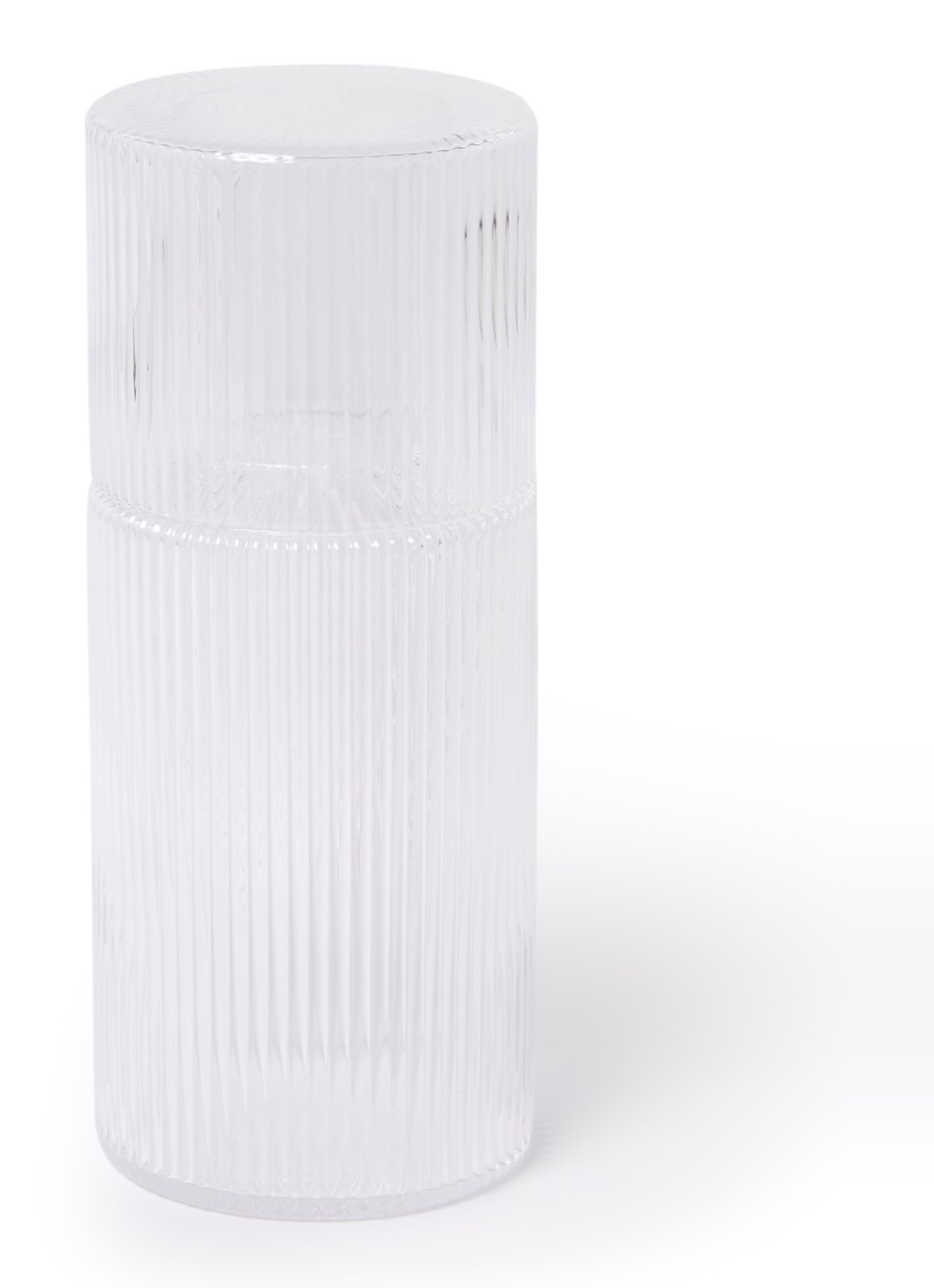 ferm LIVING Ripple karaf set  - voorkant transparant