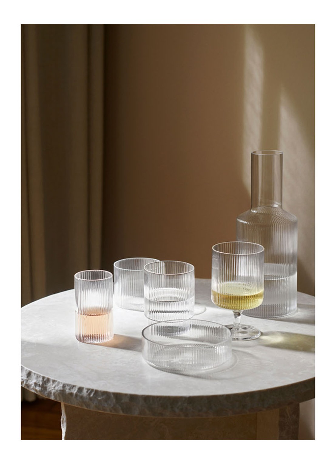 ferm LIVING Ripple serveerschaal 12 cm set van 4 - voorkant 2 undefined