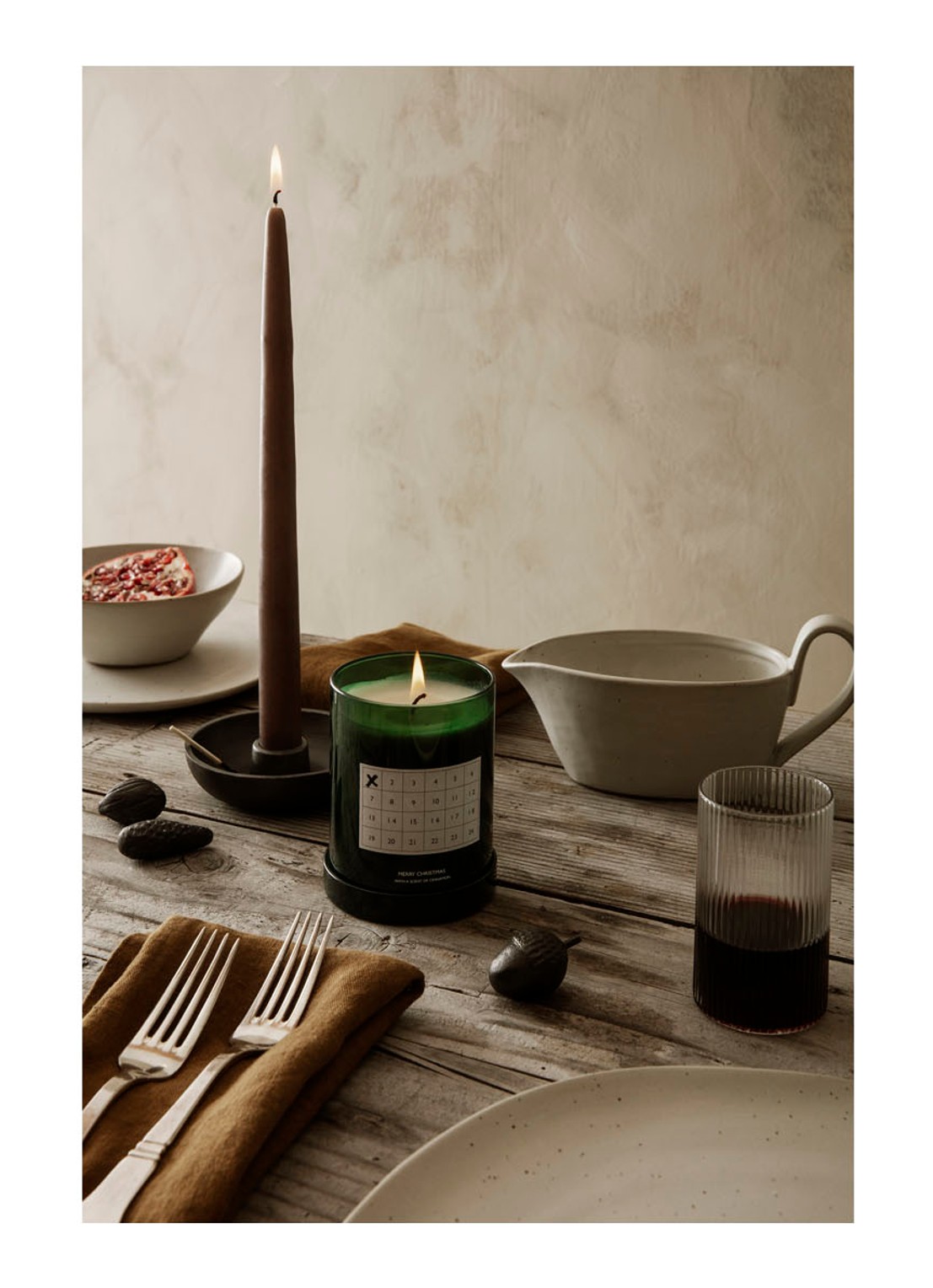 ferm LIVING Ripple Verrines drinkglas set van 4 - voorkant 2 lichtgrijs