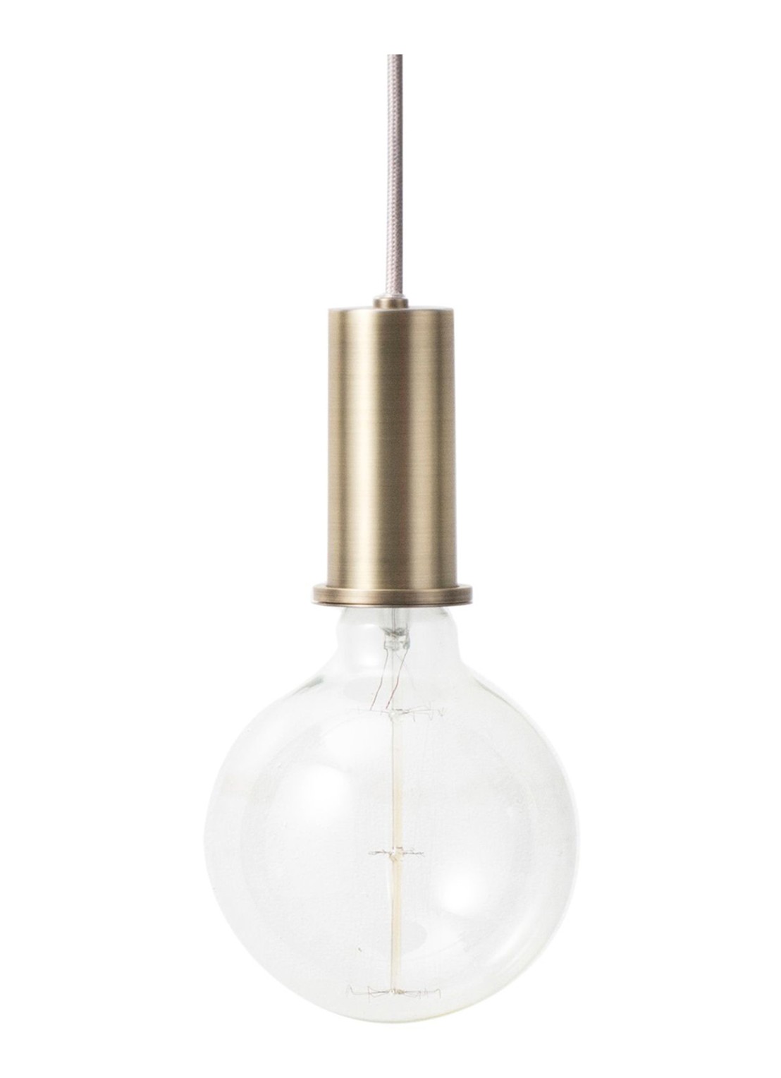 ferm LIVING Socket hanglamp - voorkant goud