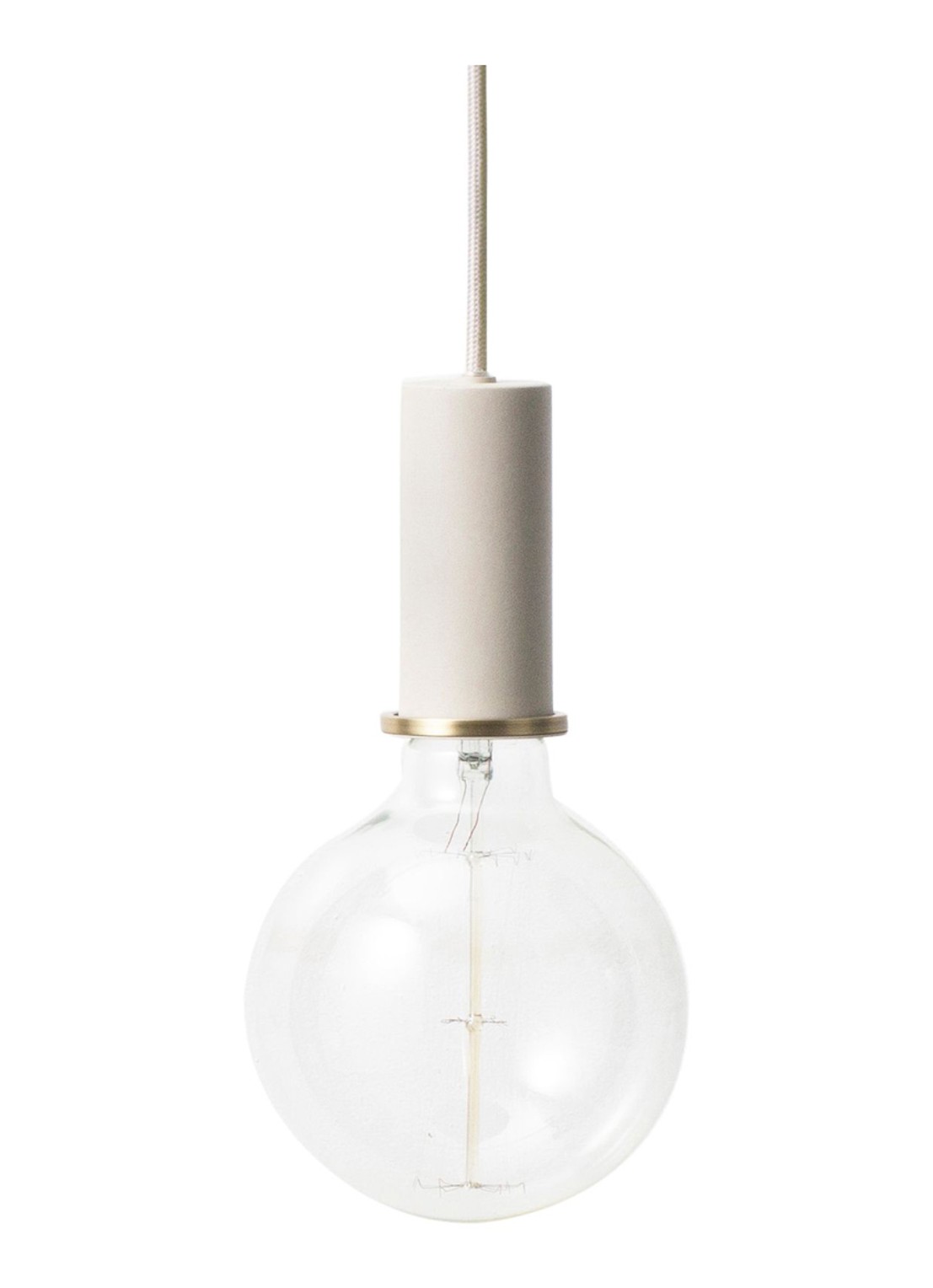 ferm LIVING Socket hanglamp - voorkant grijs