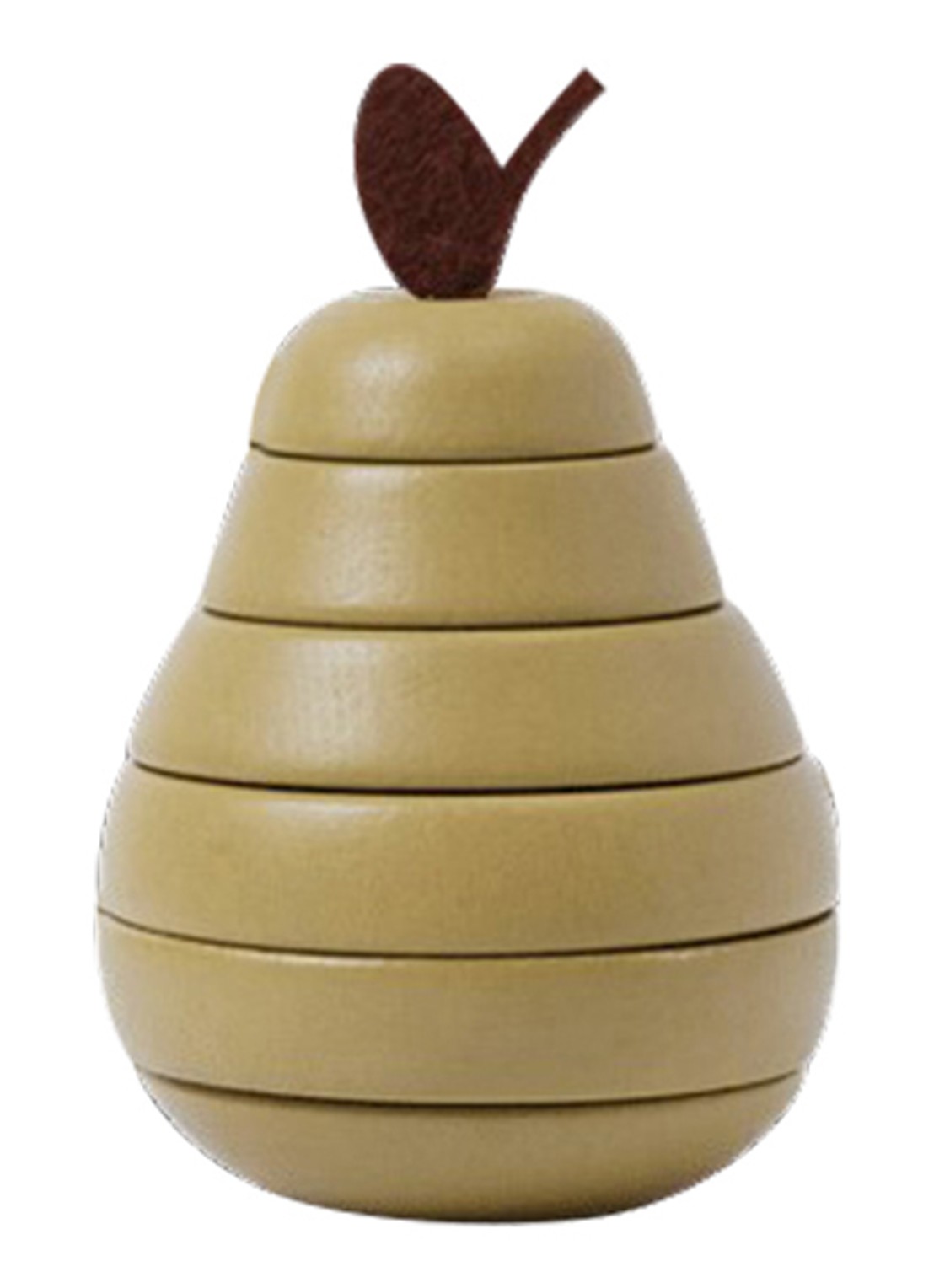 ferm LIVING Stacking Appel en Peer stapelset - achterkant 3 rood