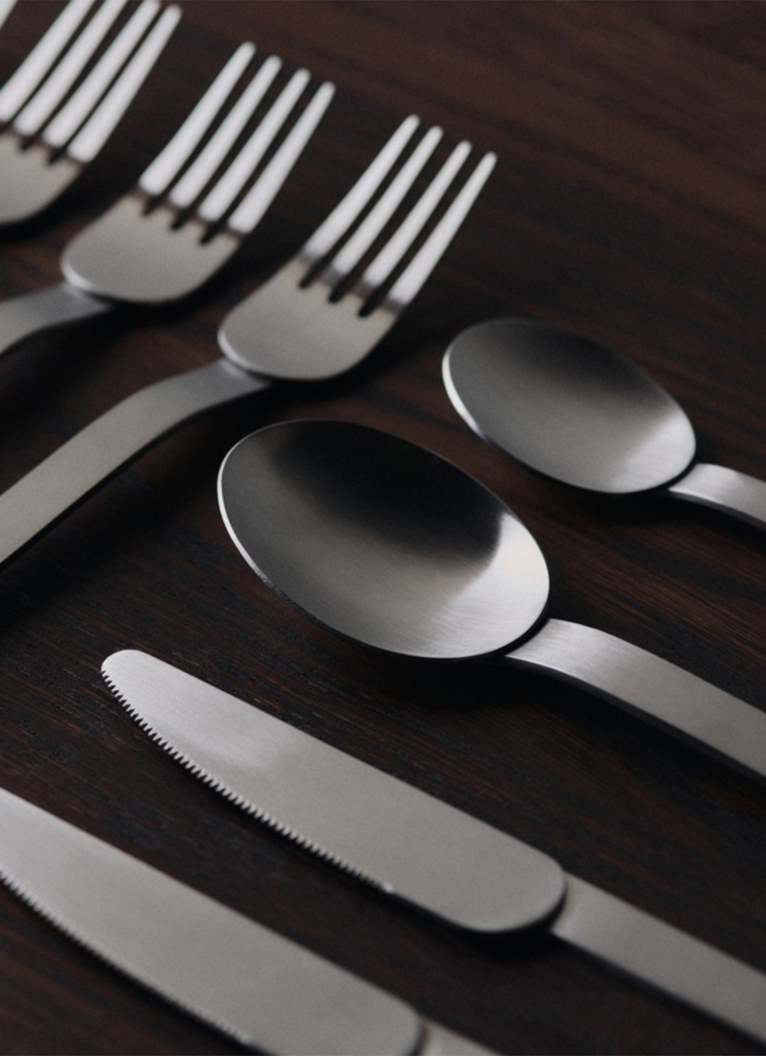 ferm LIVING Stelo bestekset 4-delig - voorkant 2 zilver