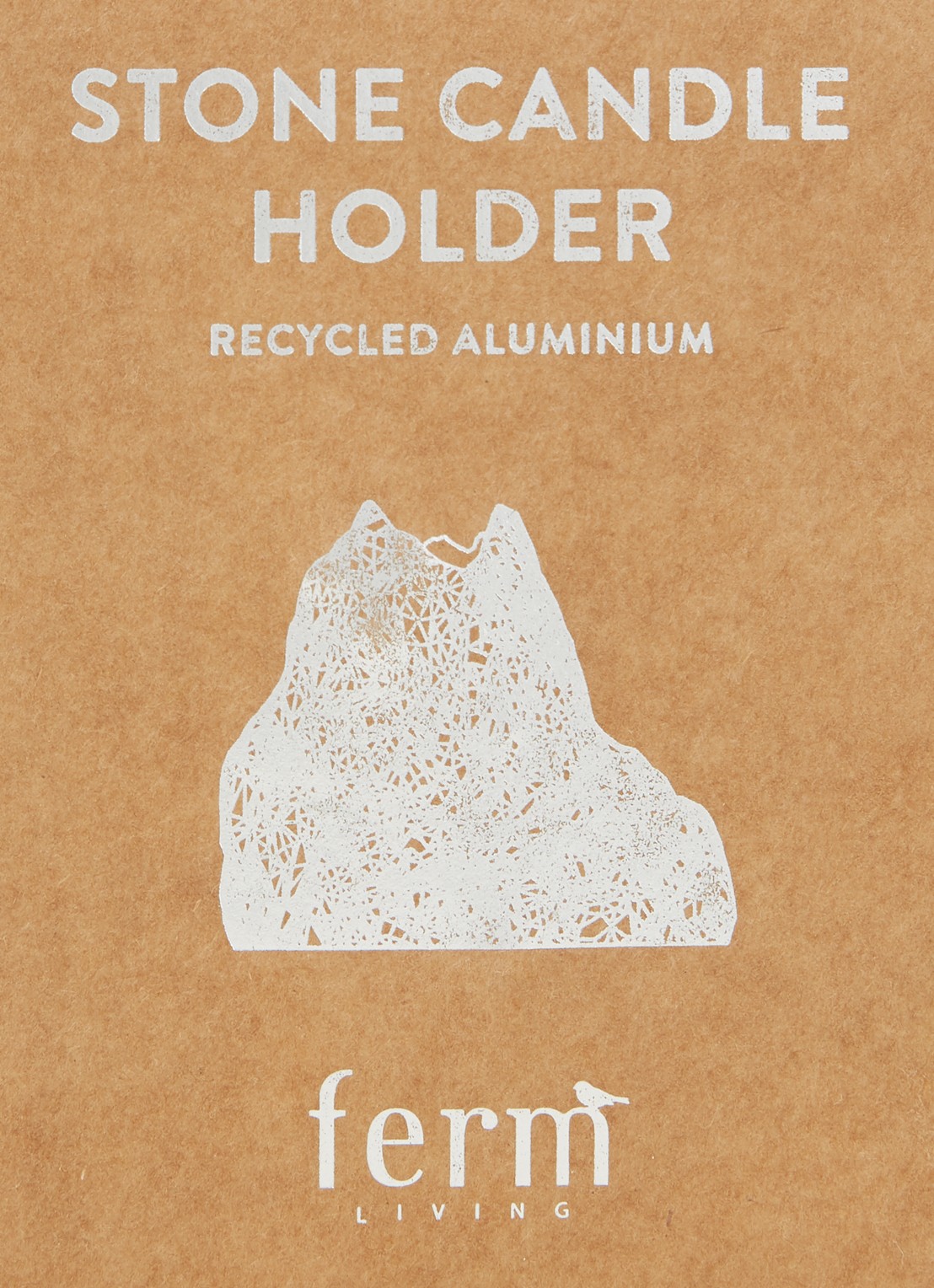 ferm LIVING Stone L kandelaar 7 cm - detail zilver