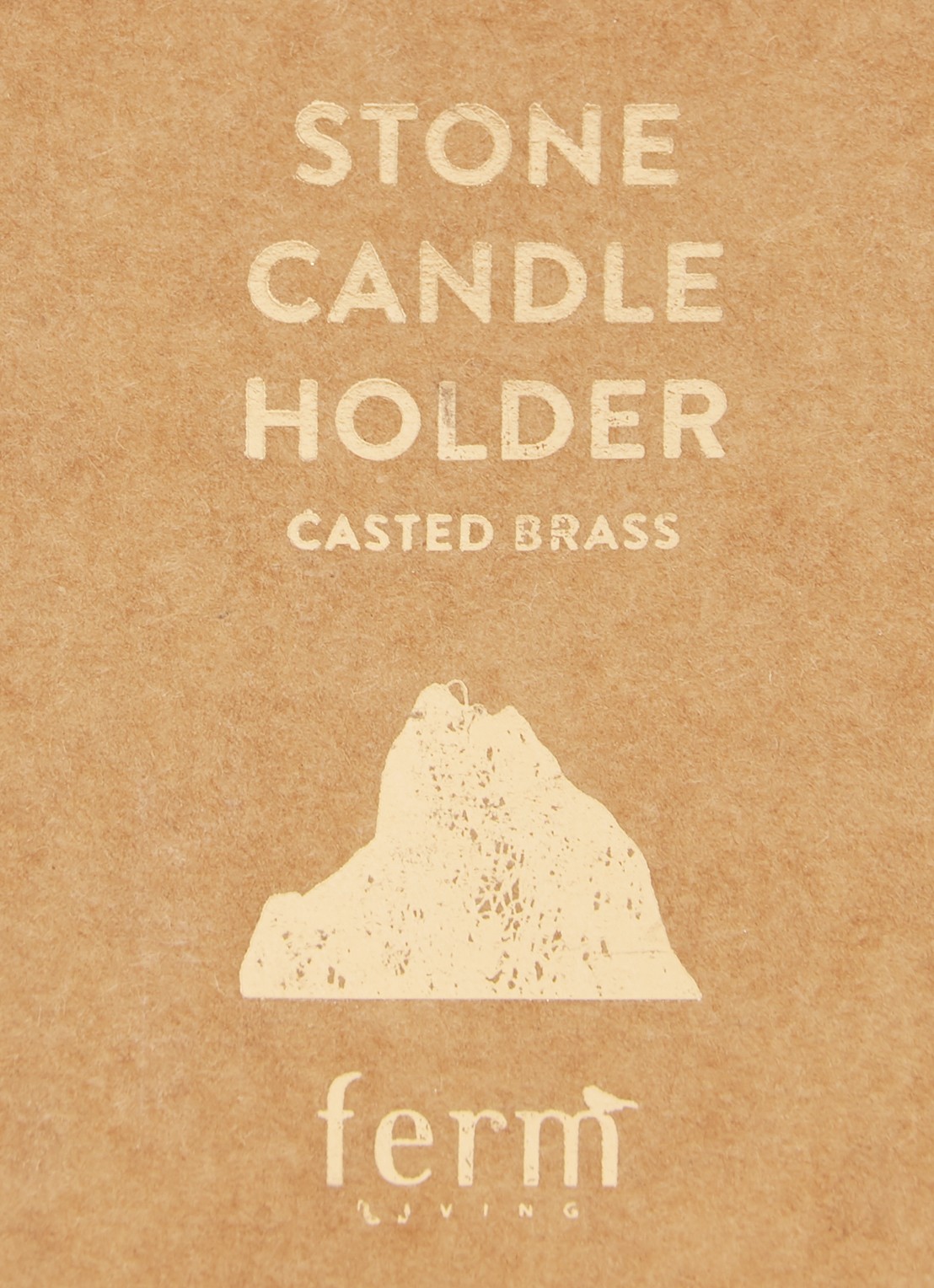 ferm LIVING Stone S kandelaar 4 cm - detail goud