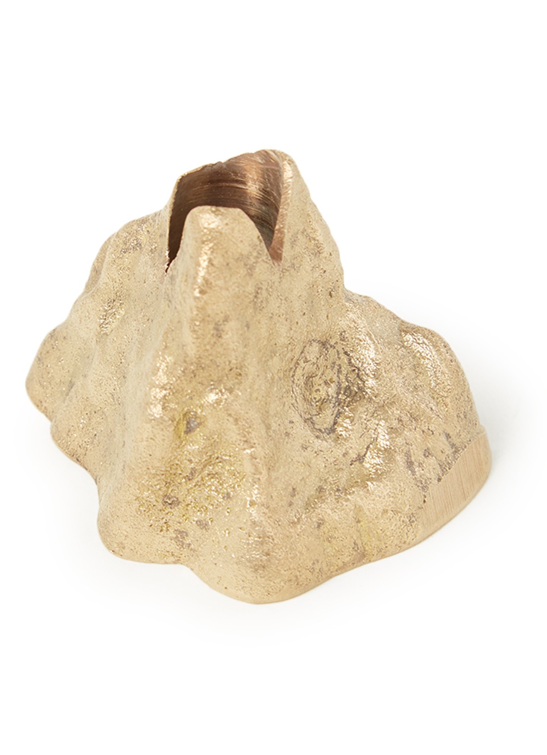 ferm LIVING Stone S kandelaar 4 cm - voorkant 2 goud