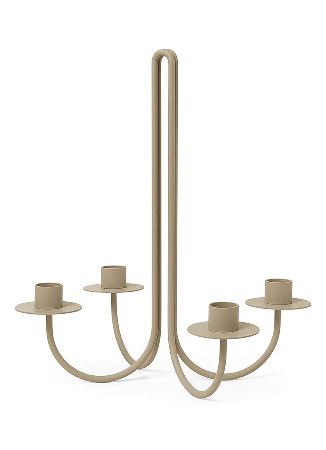 ferm LIVING Sway kandelaar 30 cm - voorkant beige