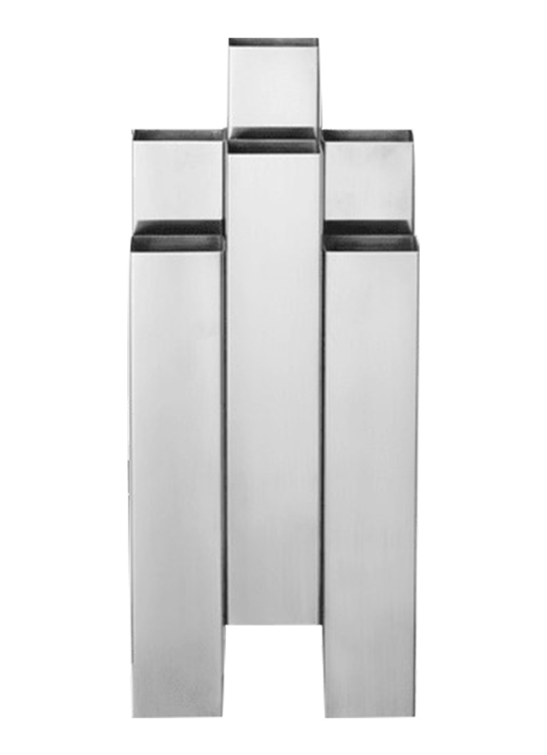 ferm LIVING Tessera vaas 28 cm - voorkant 2 zilver