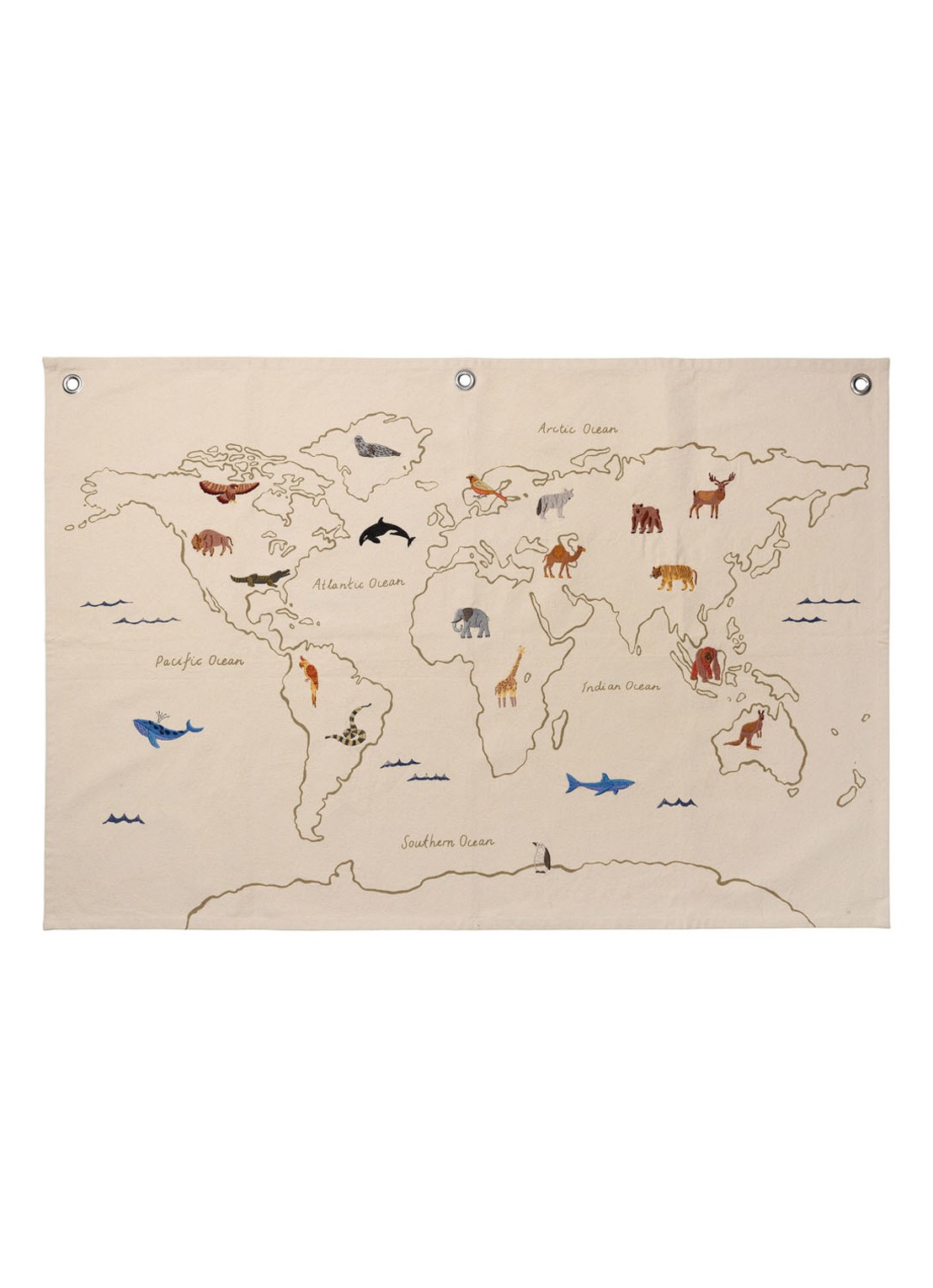 ferm LIVING The World wandkleed 70 x 100 cm - voorkant 3 undefined