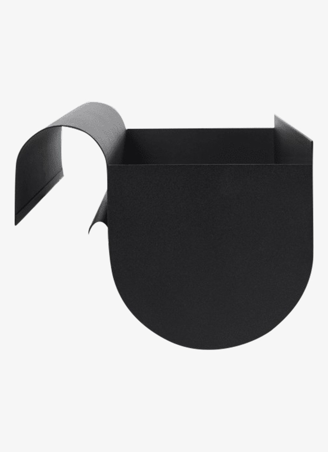 ferm LIVING Uma Medium balkonbak 24,6 x 45 cm - voorkant 2 zwart