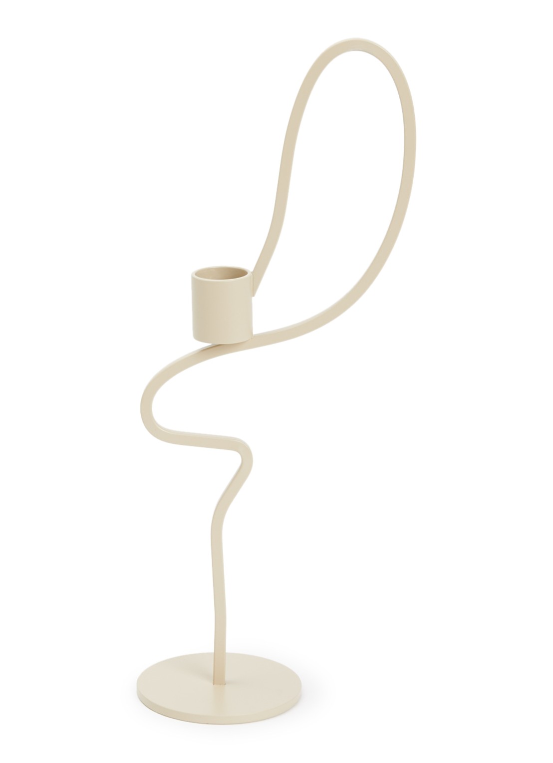 ferm LIVING Valse Tall kandelaar 28 cm  - voorkant beige