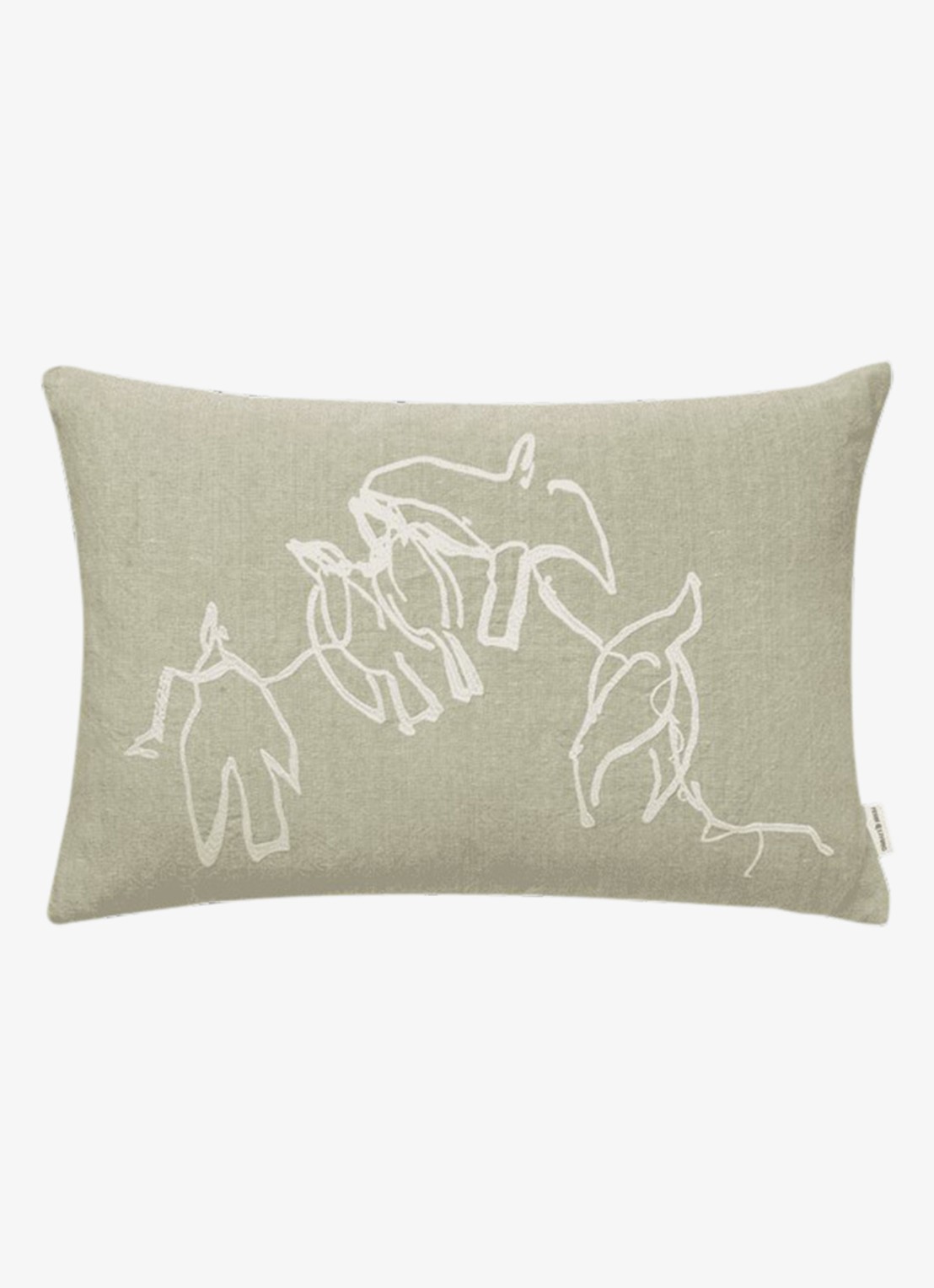 ferm LIVING Vuelo sierkussen 40 x 60 cm - voorkant lindegroen