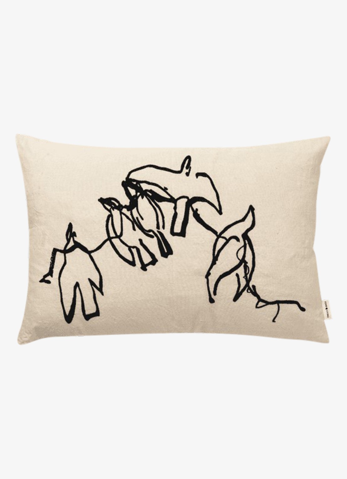 ferm LIVING Vuelo sierkussen 40 x 60 cm - voorkant gebroken wit