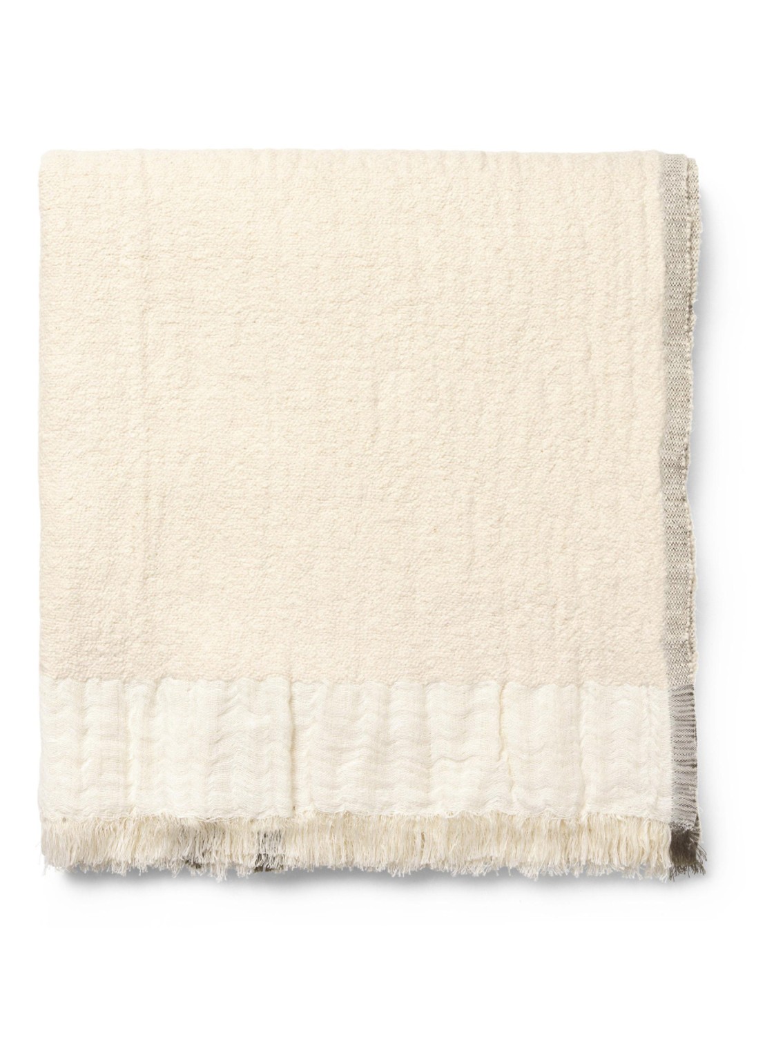 ferm LIVING Weaver plaid 170 x 120 cm - voorkant creme