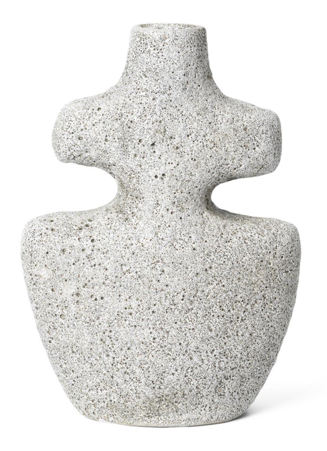 ferm LIVING Yara kandelaar M 18 cm - voorkant grijs