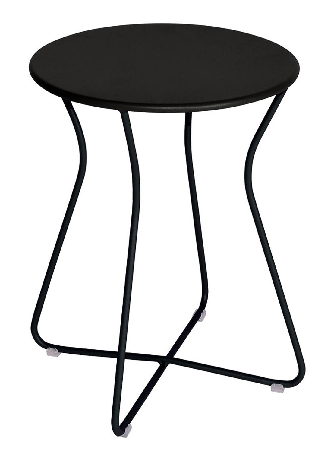Fermob Cocotte kruk 45 cm - voorkant zwart