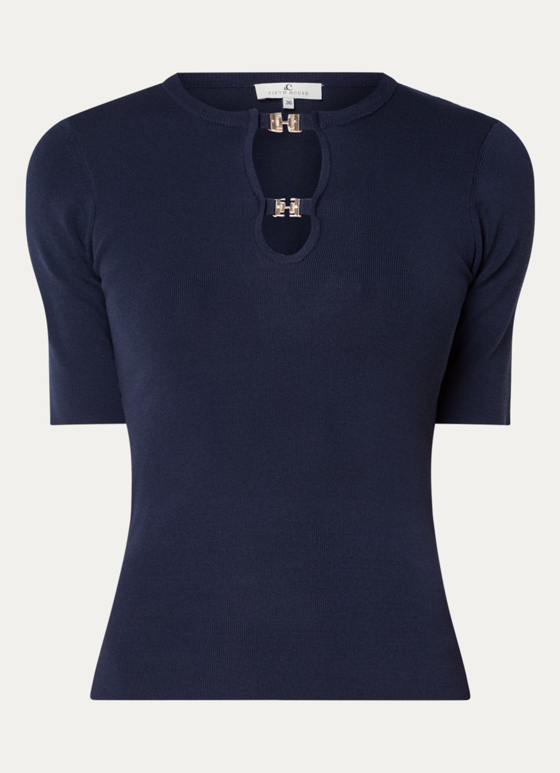 Fifth House Glaze top met logo - voorkant 2 donkerblauw