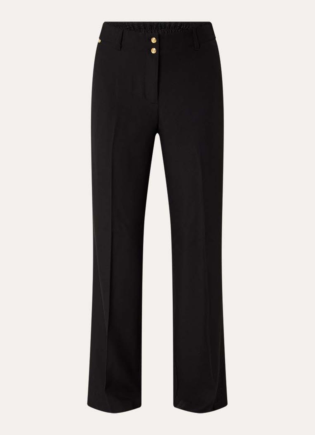 Fifth House Lonni high waist tapered fit pantalon met steekzakken - voorkant zwart