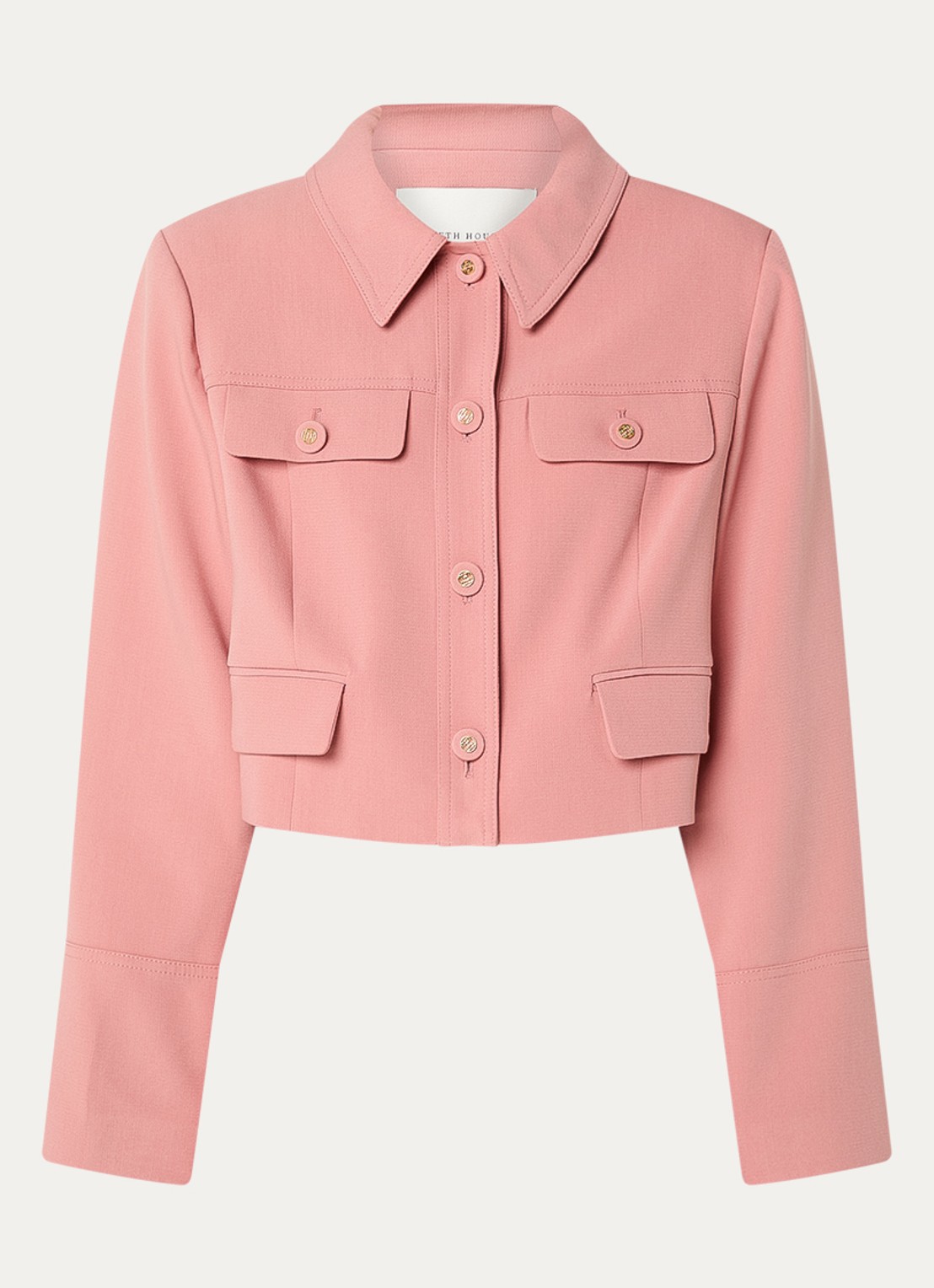 Fifth House Mabelle cropped jack met klepzakken - voorkant 3 roze