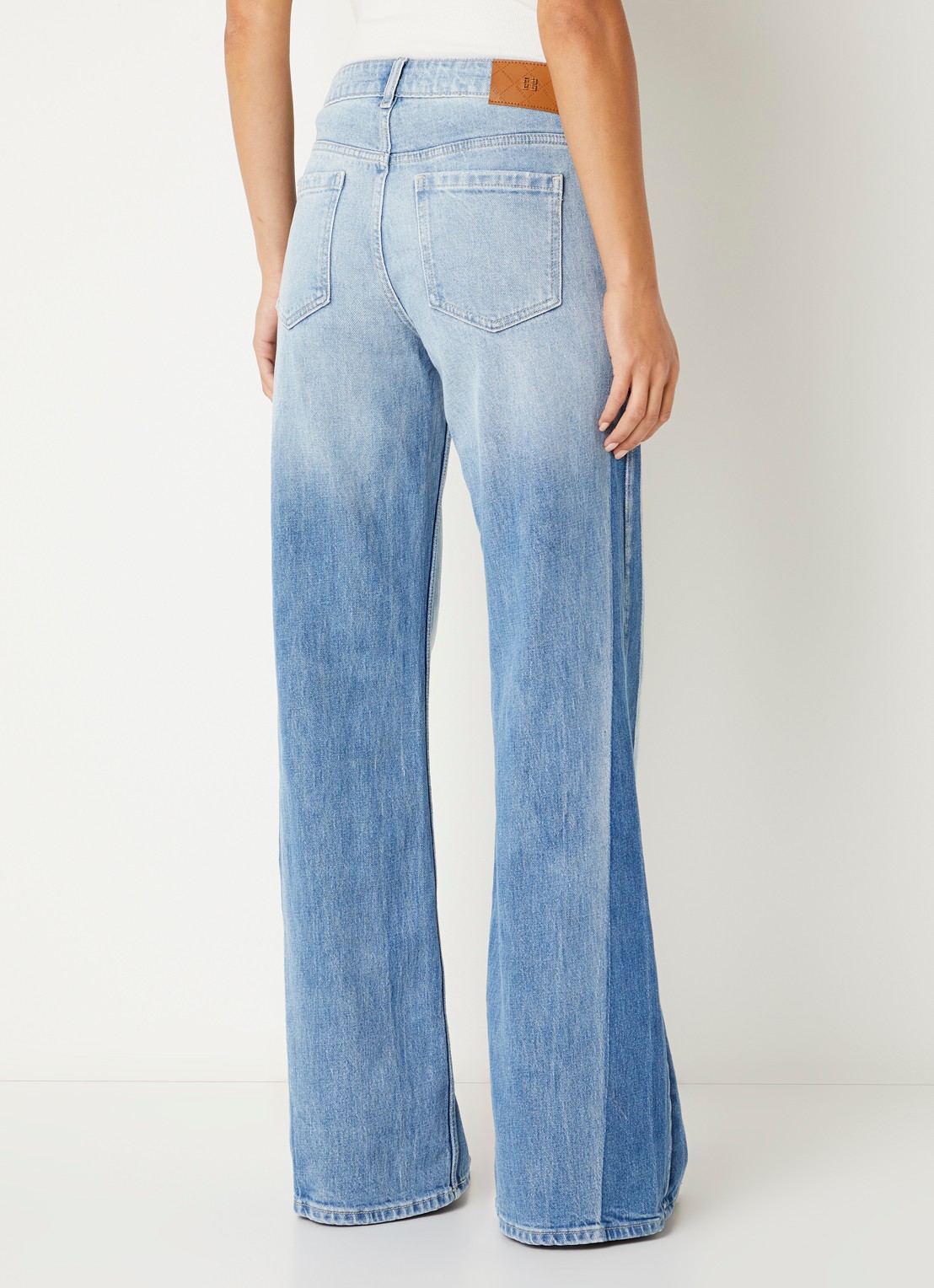 Fifth House Maddie high waist straight leg jeans met lichte wassing - achterkant 5 indigo
