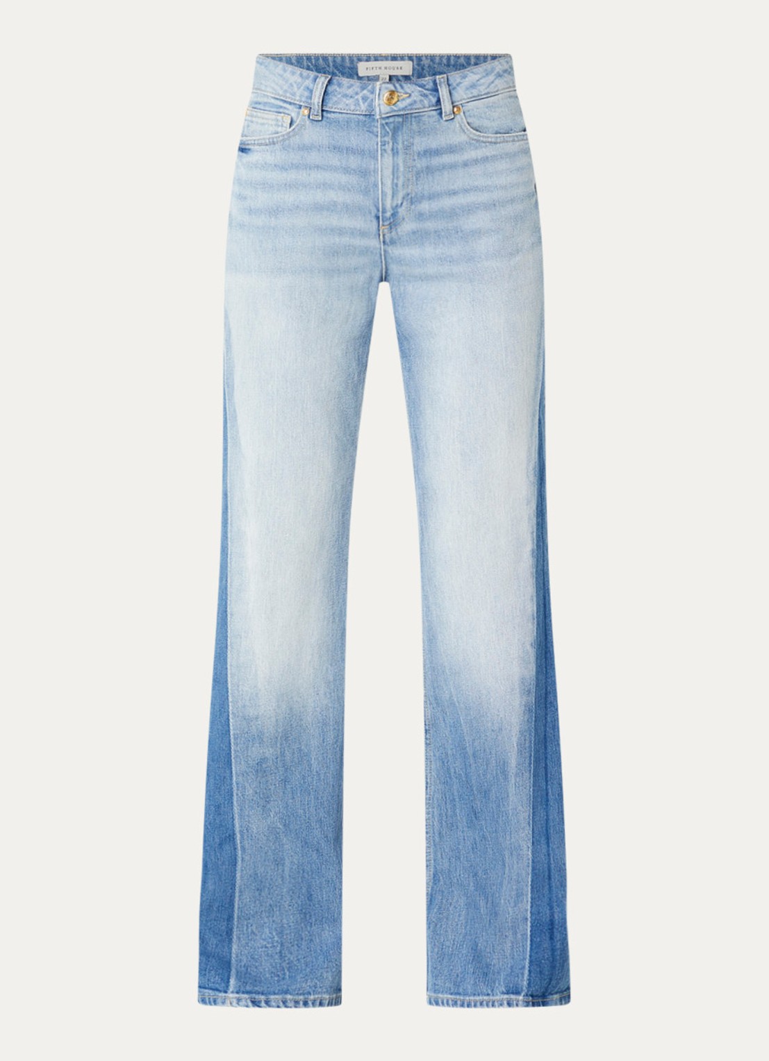 Fifth House Maddie high waist straight leg jeans met lichte wassing - voorkant indigo