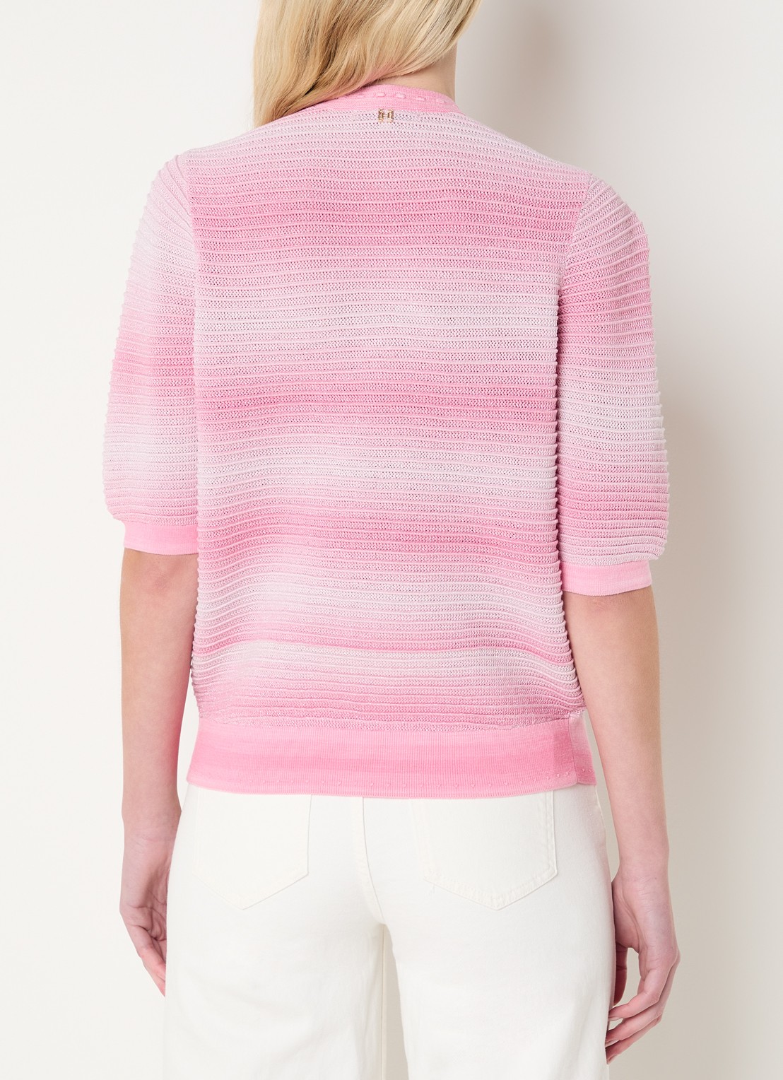 Fifth House Marylou grofgebreide top met lurex - achterkant 4 roze
