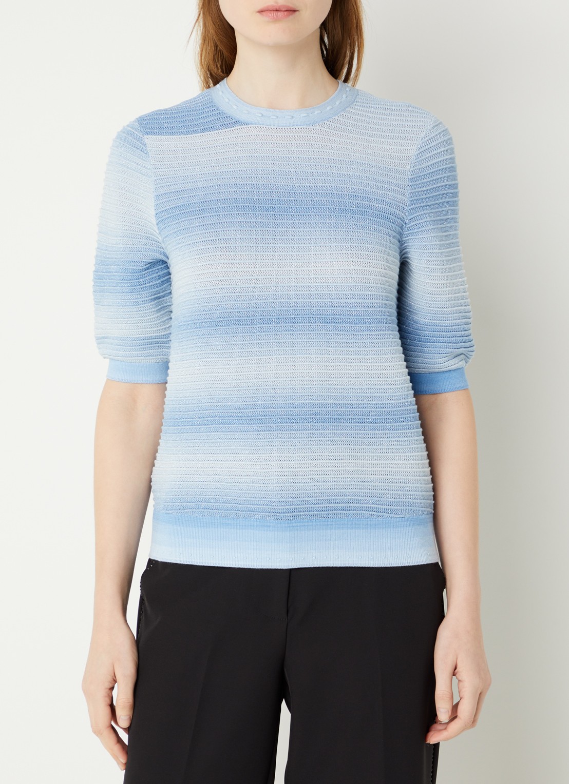 Fifth House Marylou grofgebreide top met lurex - detail 4 blauw