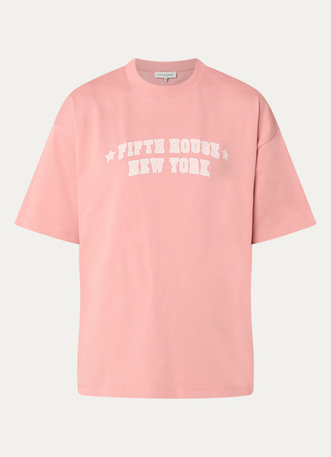 Fifth House Milena T-shirt met print - voorkant lichtroze