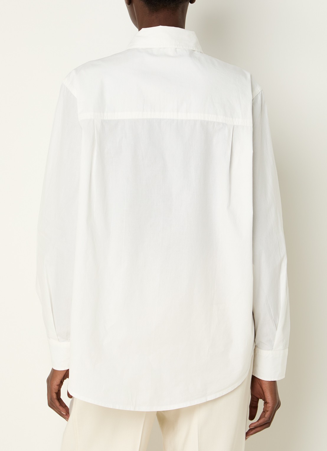 Fifth House Mya oversized blouse met logoborduring - achterkant 2 wit