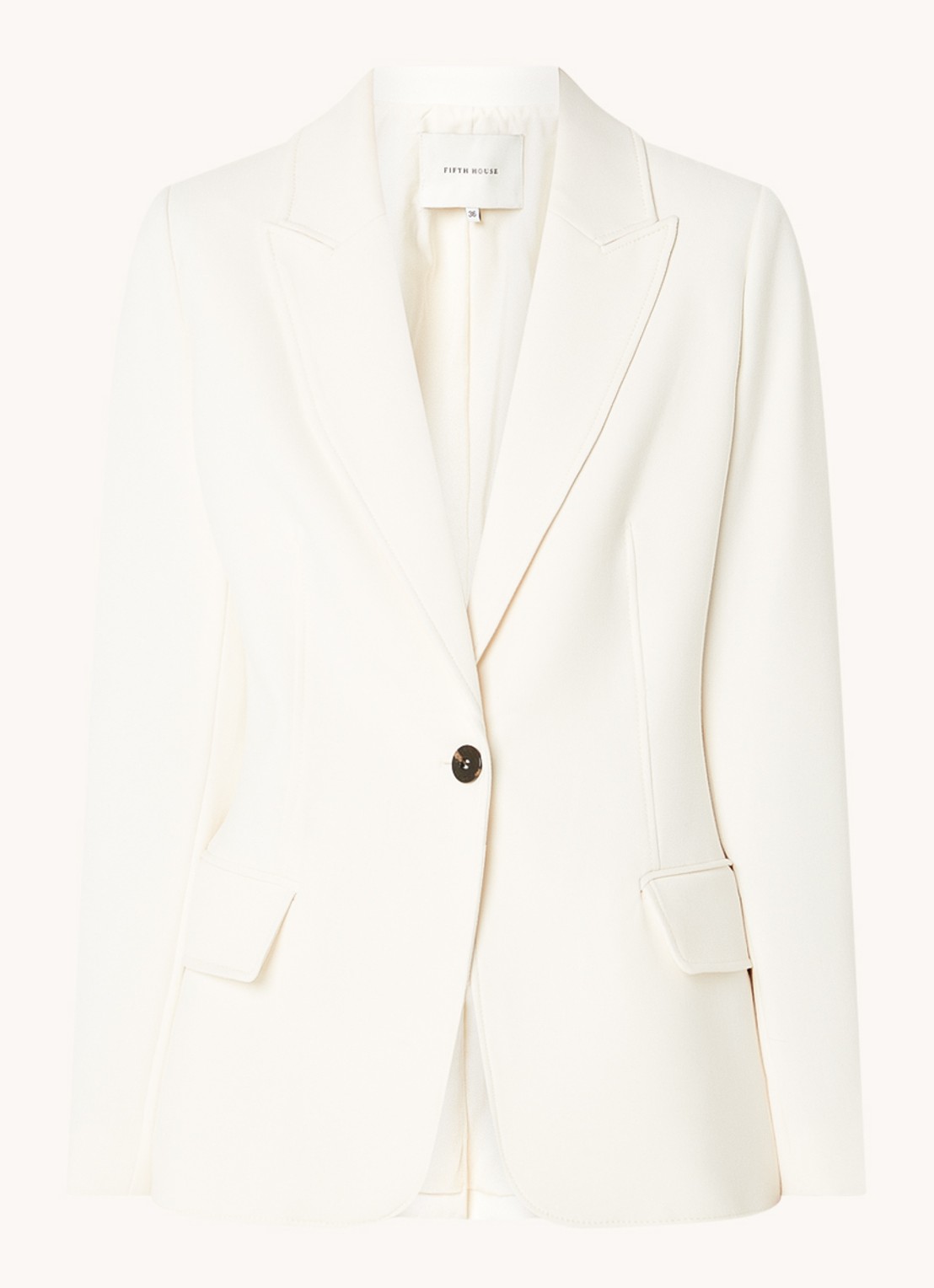 Fifth House Nato blazer met klepzakken - voorkant 3 gebroken wit