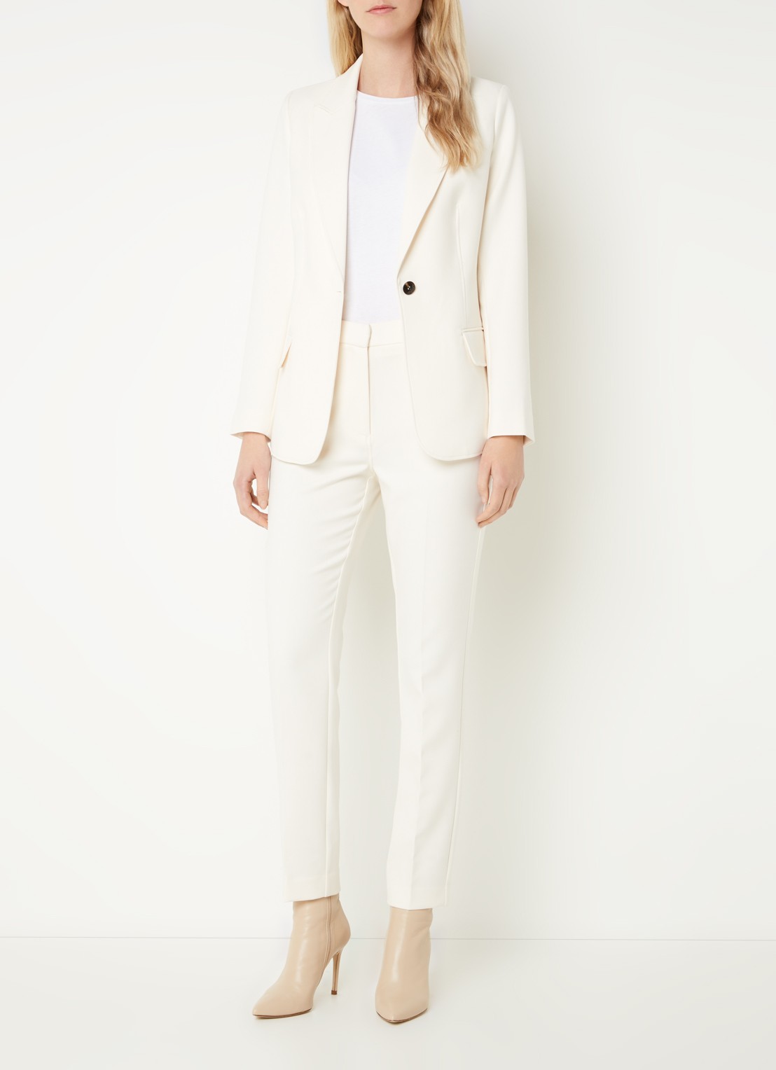 Fifth House Nato blazer met klepzakken - voorkant 4 gebroken wit