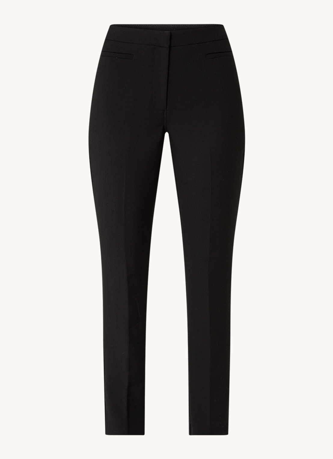 Fifth House Nato high waist slim fit cropped pantalon met steekzakken - voorkant zwart