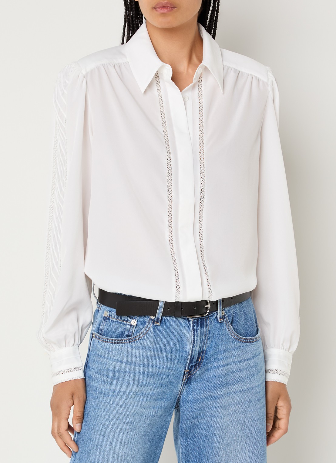 Fifth House Nicoll blouse met logoborduring - detail 4 beige