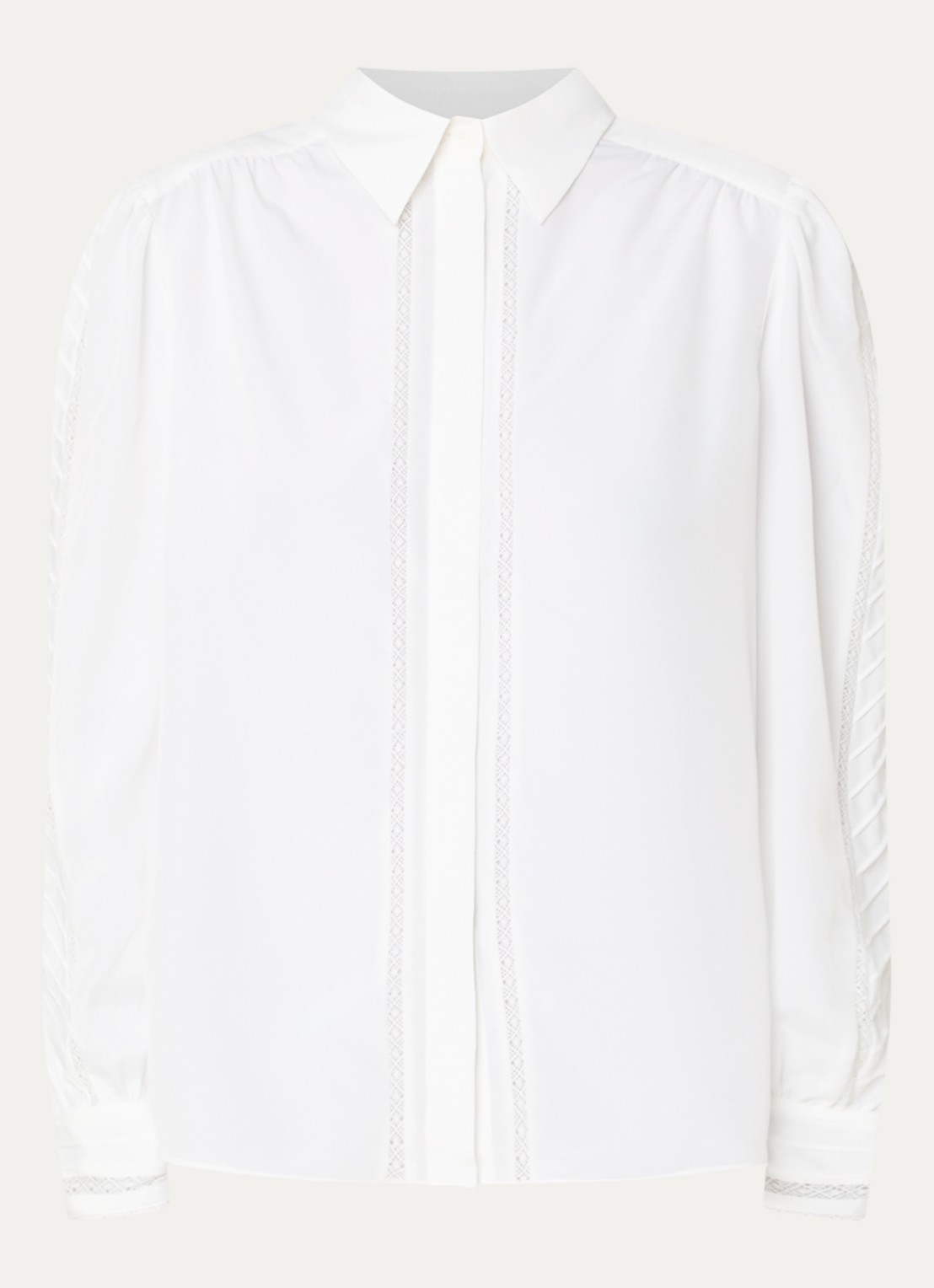 Fifth House Nicoll blouse met logoborduring - voorkant 2 beige