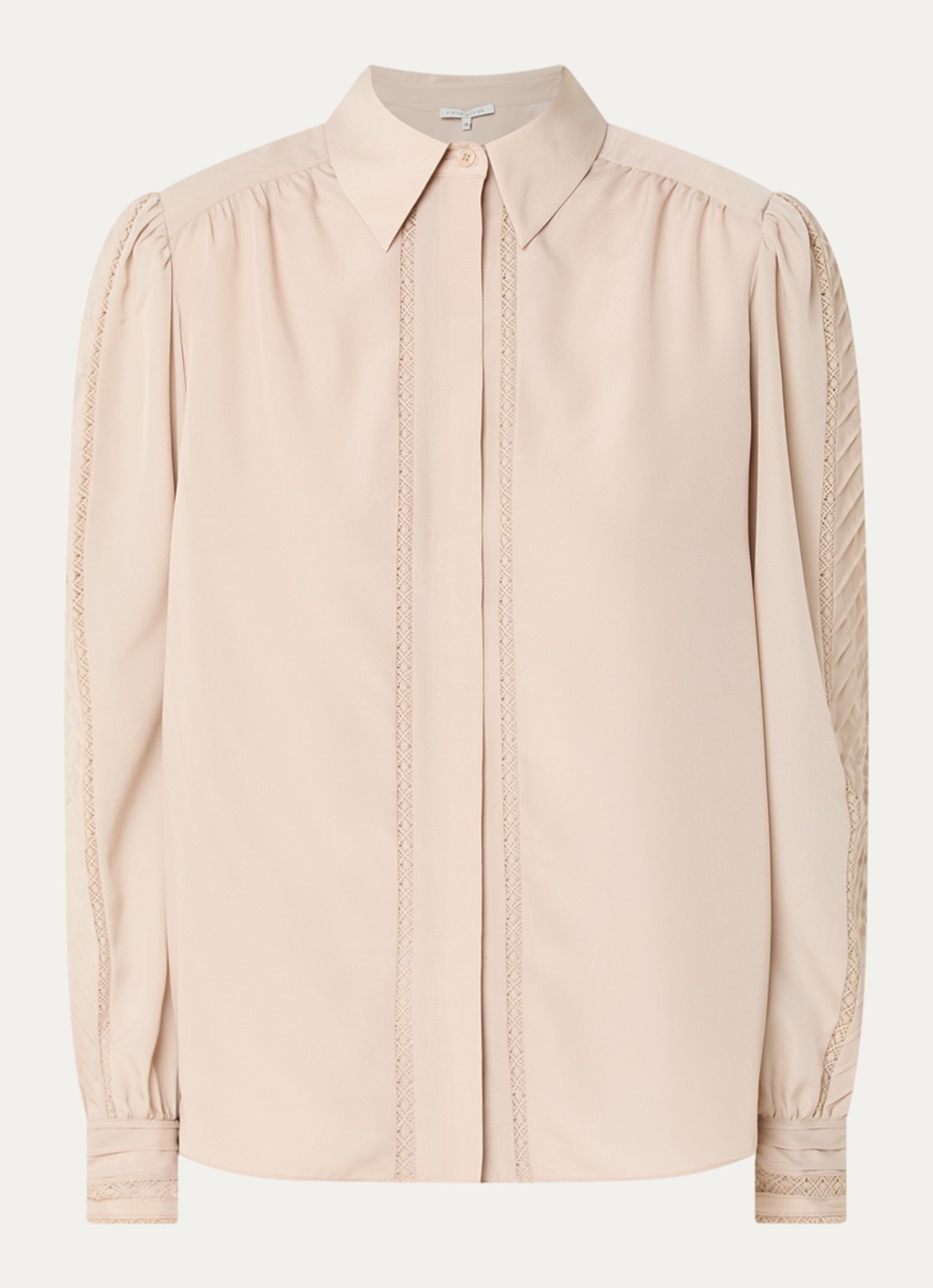 Fifth House Nicoll blouse met logoborduring - voorkant 2 wit