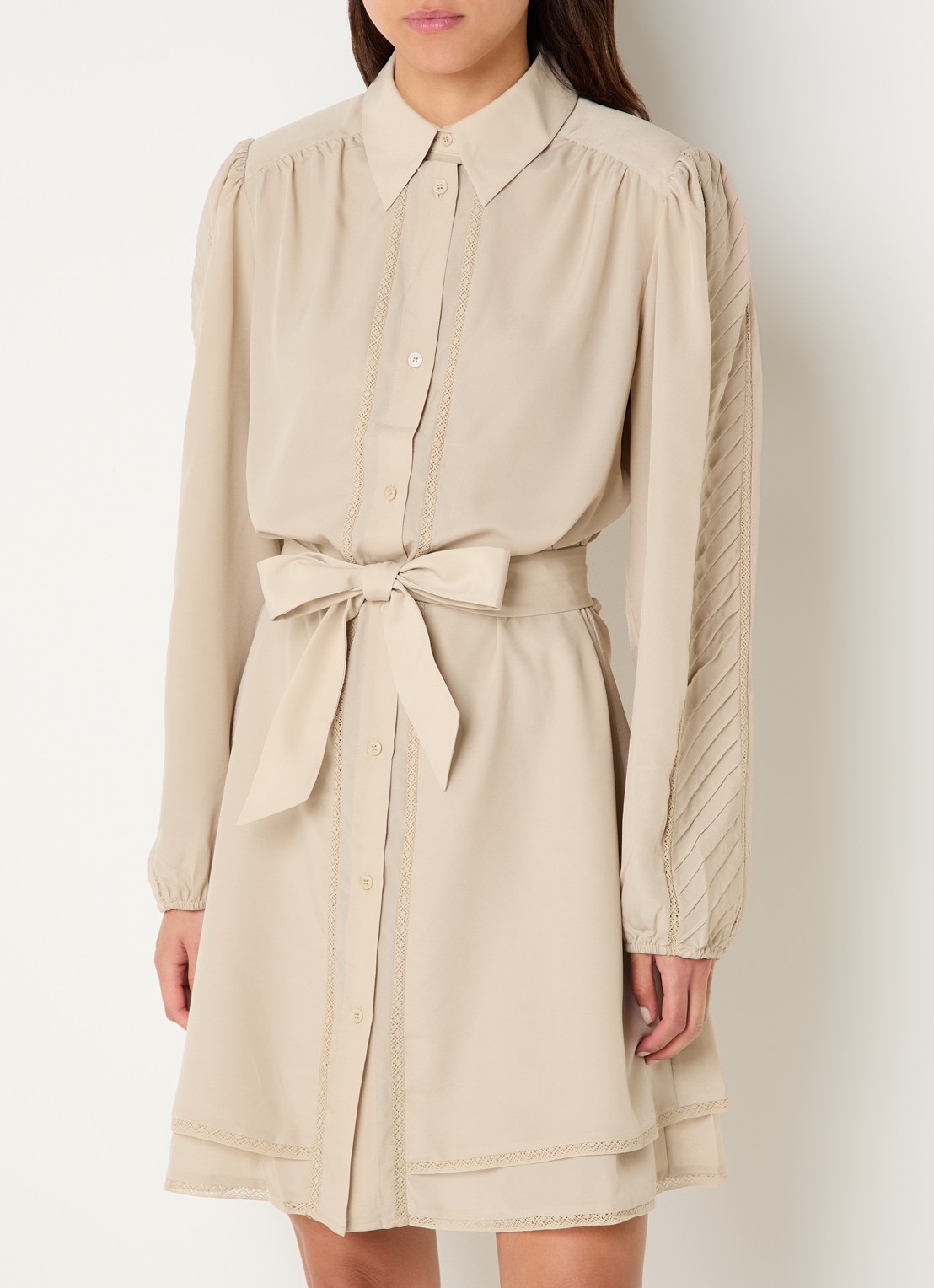 Fifth House Odell mini blousejurk - detail 3 beige