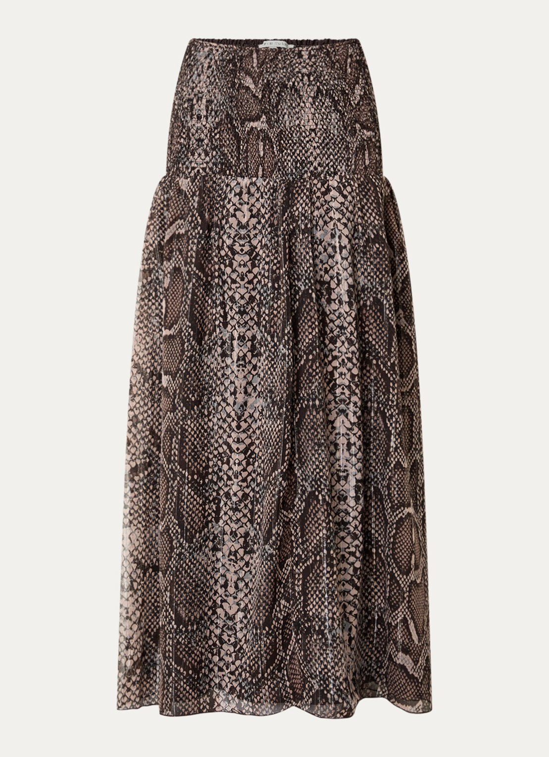 Fifth House Olicia maxi rok met print - voorkant 2 bruin
