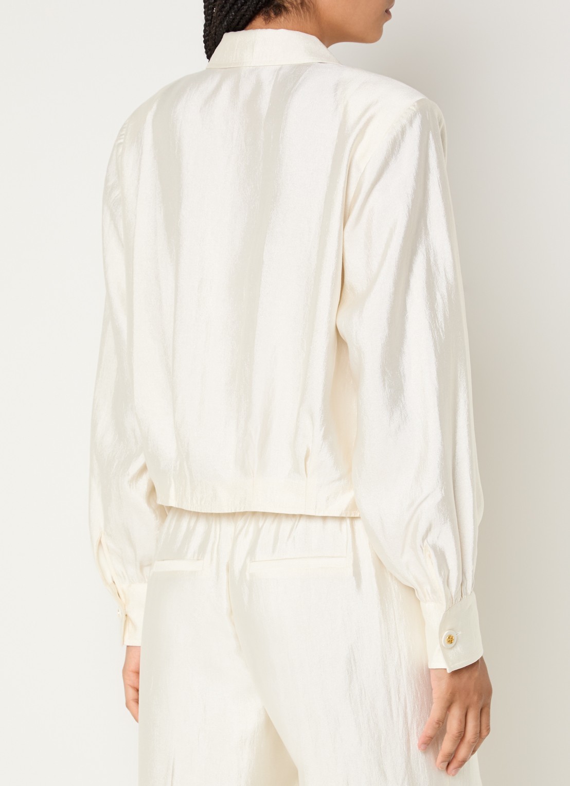 Fifth House Orlando blouse met structuur - achterkant wit