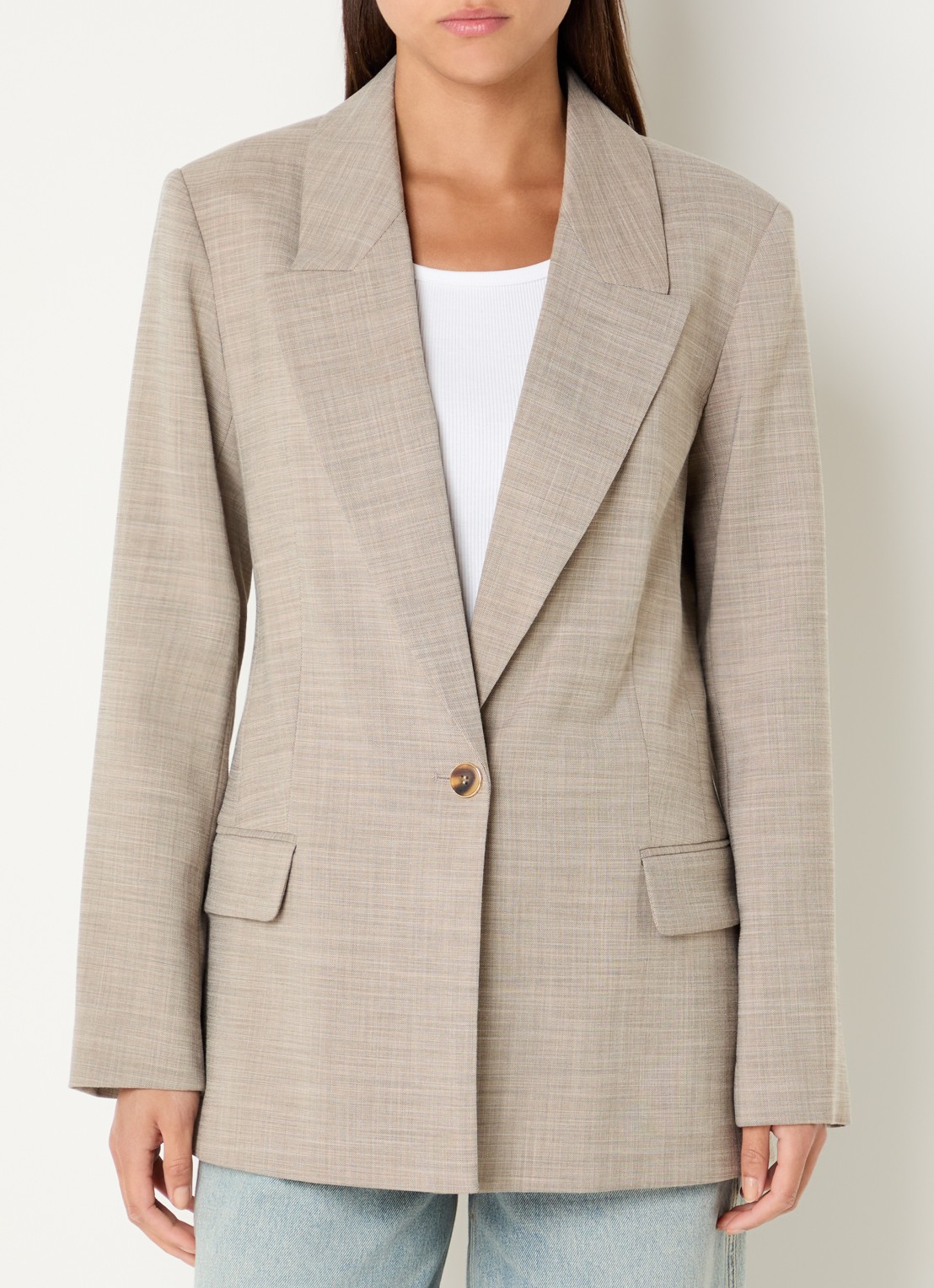 Fifth House Ozzy blazer met klepzakken - detail 4 creme