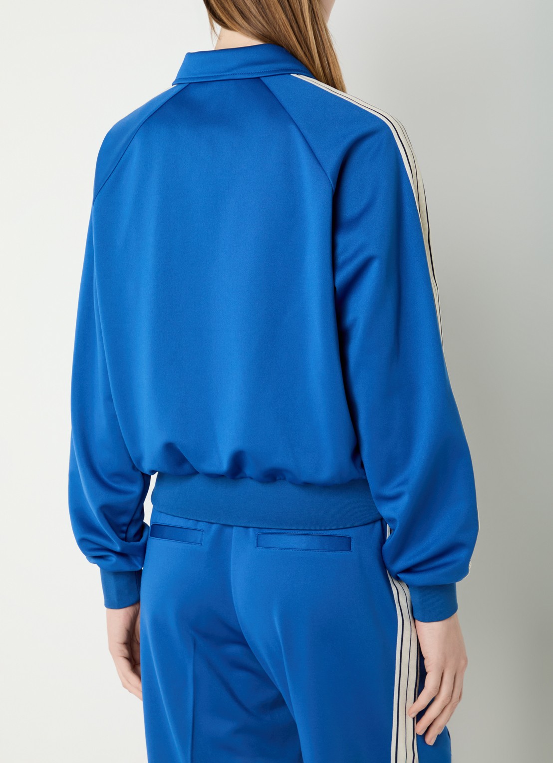 Fifth House Sweatvest met logoborduring en steekzakken - achterkant royalblauw