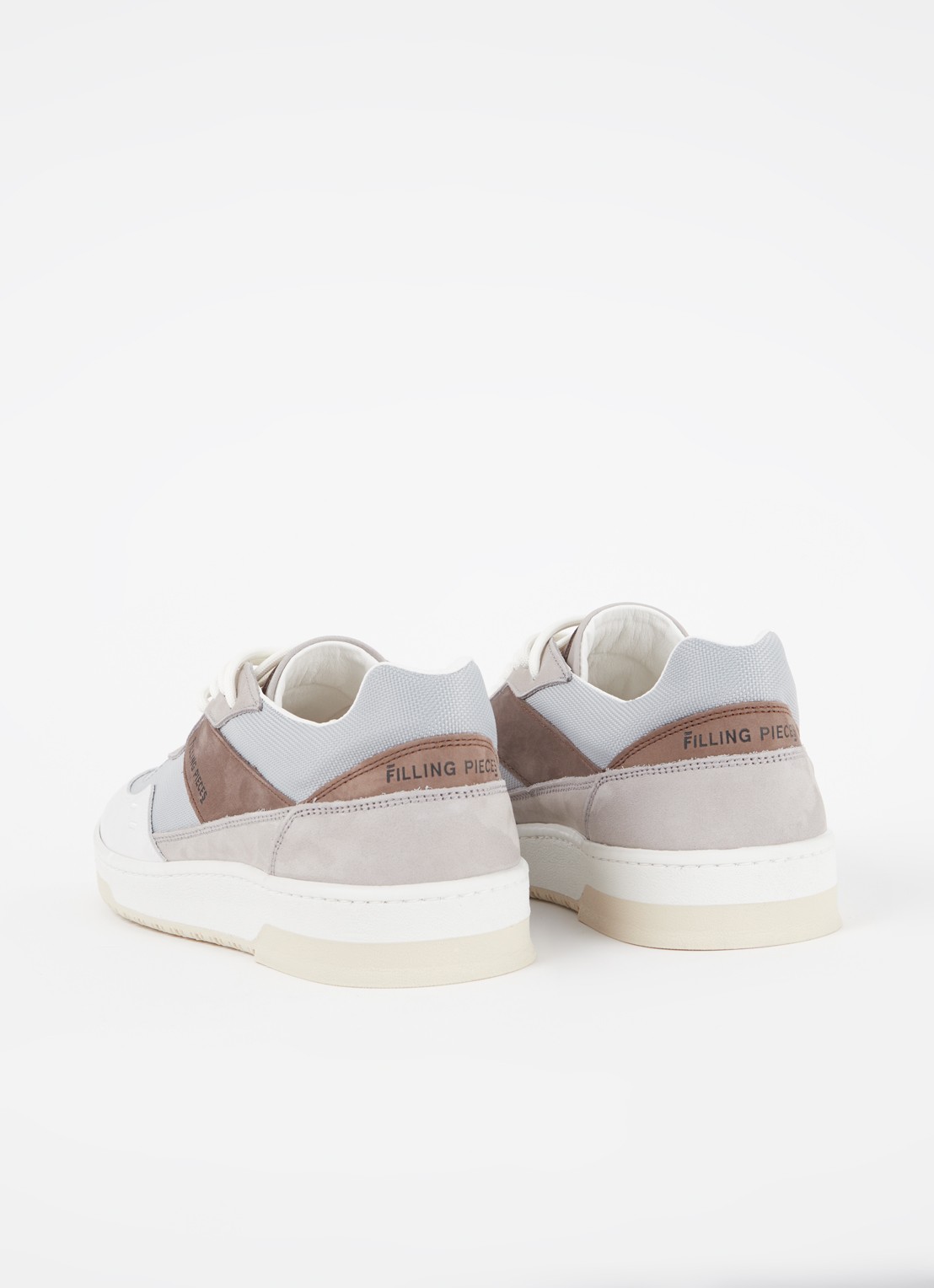 Filling Pieces Ace Spin sneaker met suède details - achterkant 3 grijs