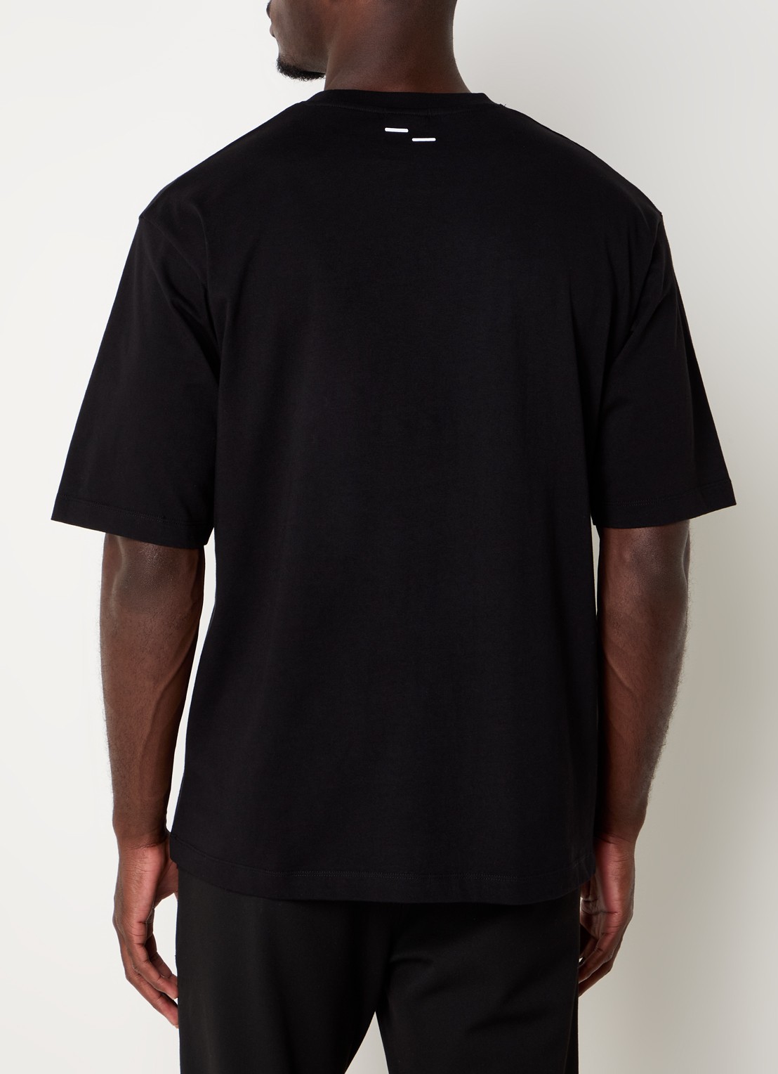 Filling Pieces Boxy T-shirt met logo - achterkant zwart