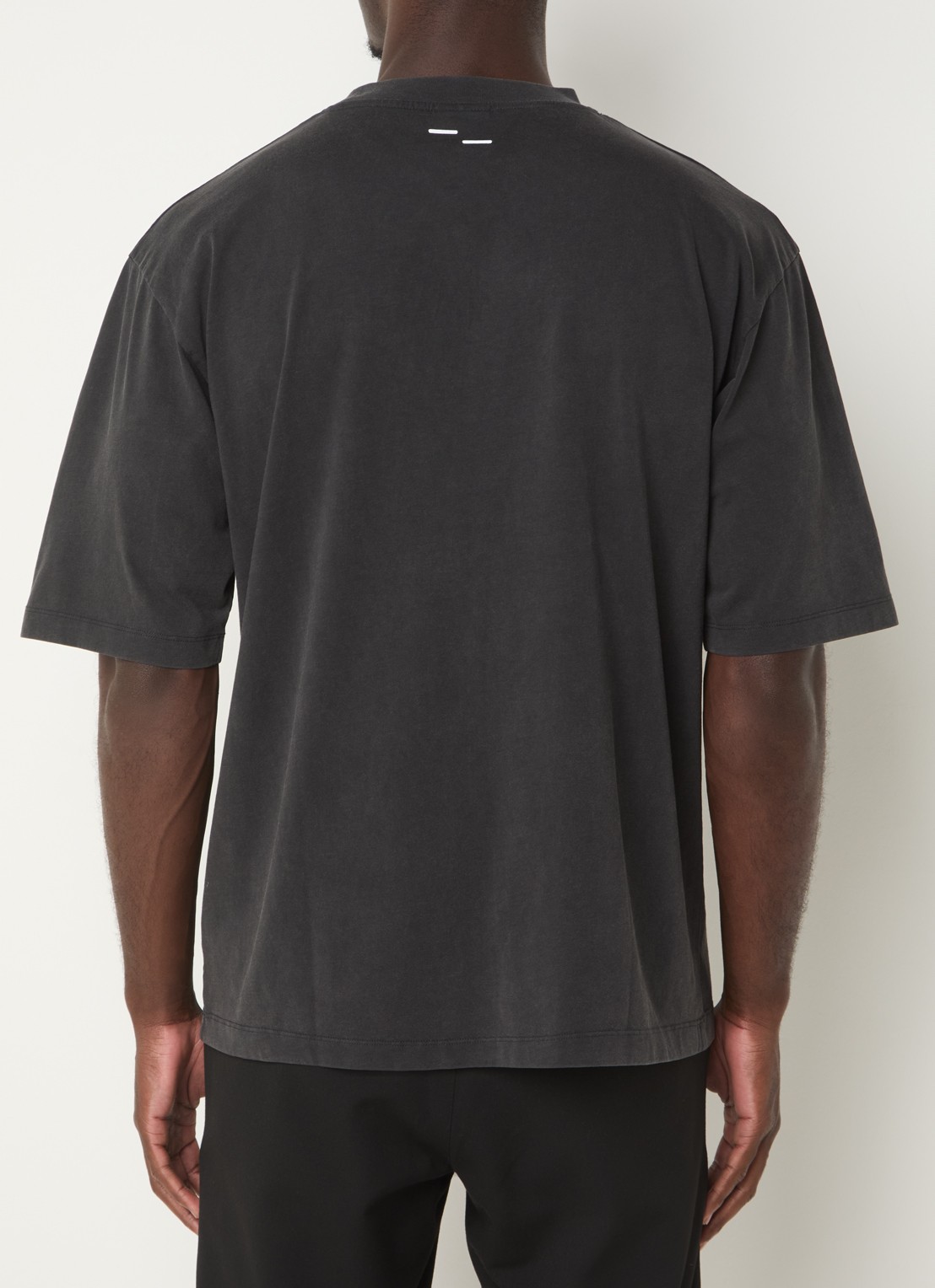 Filling Pieces Boxy T-shirt met logo - achterkant 4 antraciet
