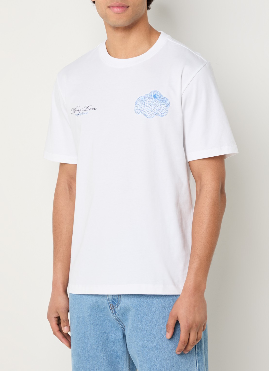 Filling Pieces Citrus T-shirt met logo- en backprint - achterkant 4 wit