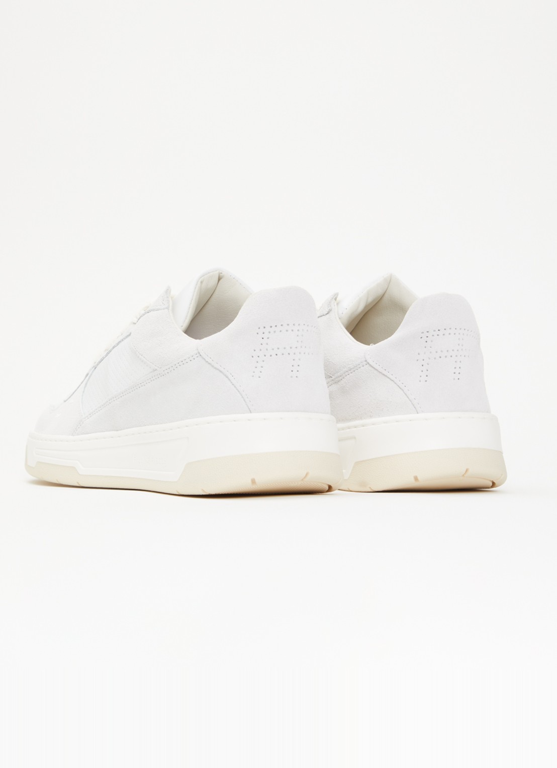 Filling Pieces Cruiser Neat sneaker van suède met details van leer - achterkant gebroken wit